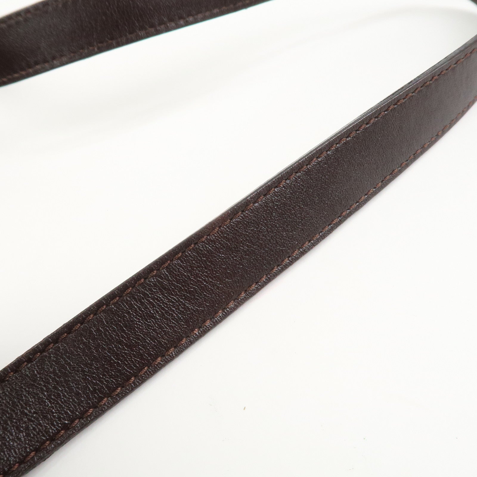 FENDI Zucca Canvas Leather Shoulder Bag Brown Black 26730