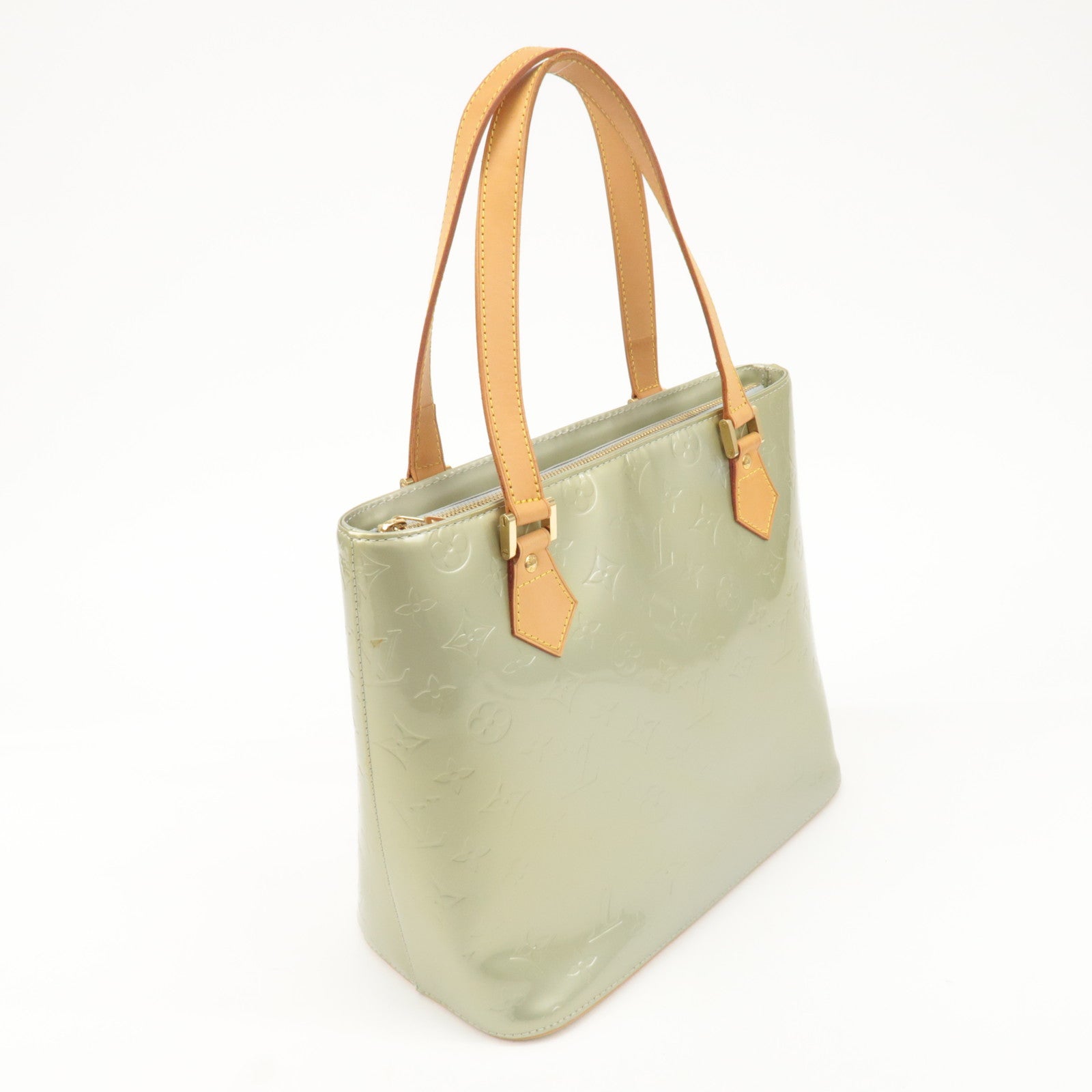 Louis Vuitton Monogram Vernis Houston Hand Bag Gris M91053 Used