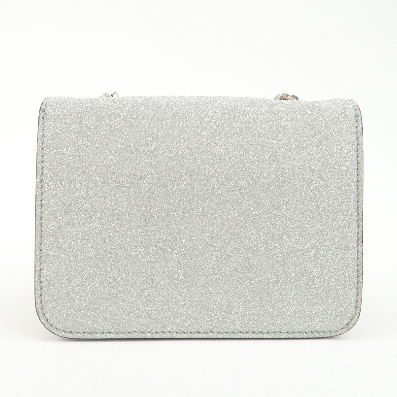 Ferragamo Vara Ribbon Leather 2WAY Bag Shoulder Bag Silver