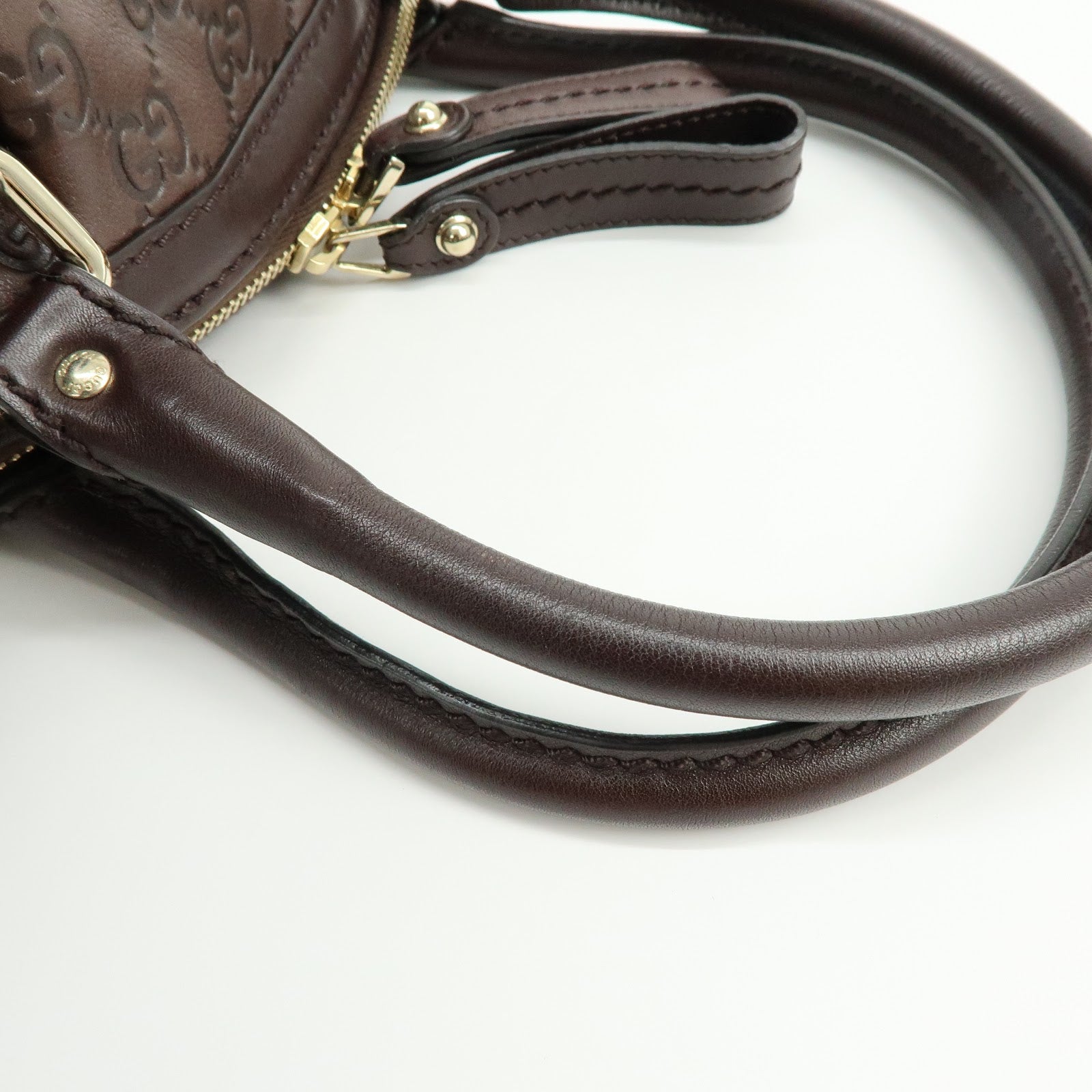 GUCCI Sukey Interlocking G Guccissima Leather 2WAY Bag Brown 223974