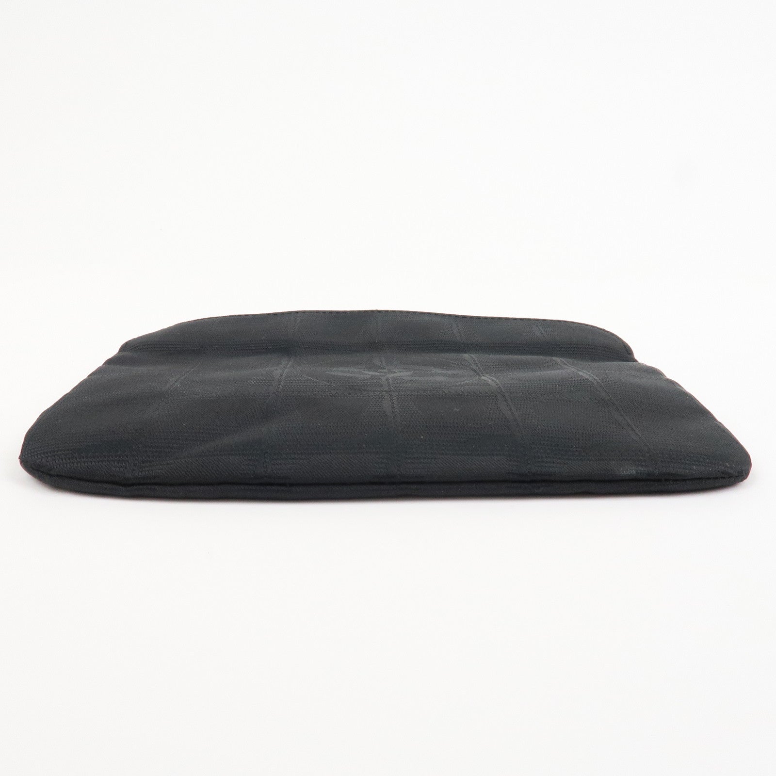 CHANEL Sports Line Nylon Leather Small Pouch Cosmetic Pouch Black