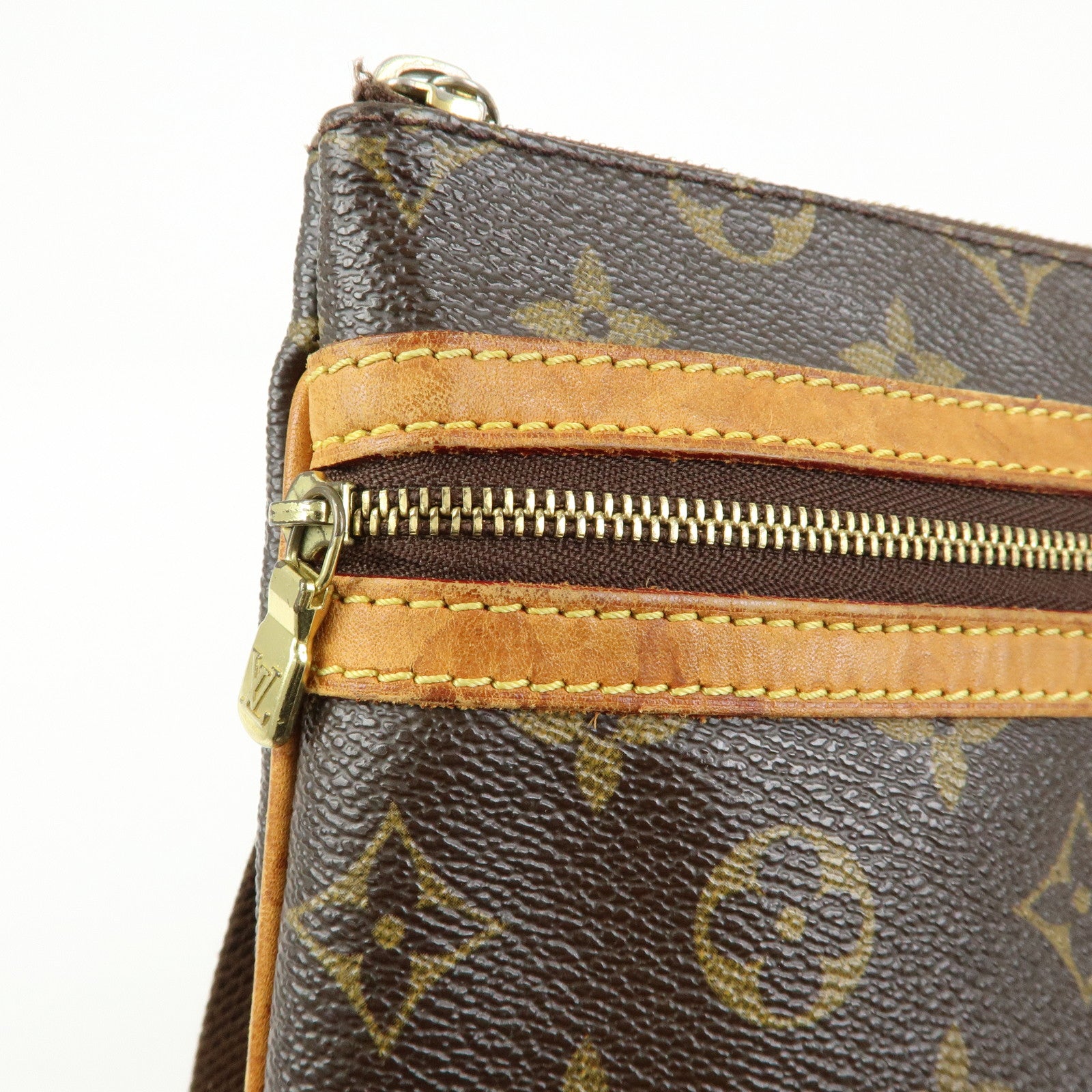 Louis Vuitton Monogram Pochette Bosphore Shoulder Bag Brown M40044