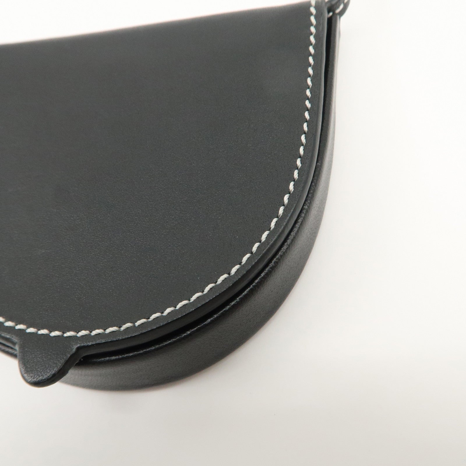 LOEWE Anagram Logo Leather Coin Case Coin Purse Black