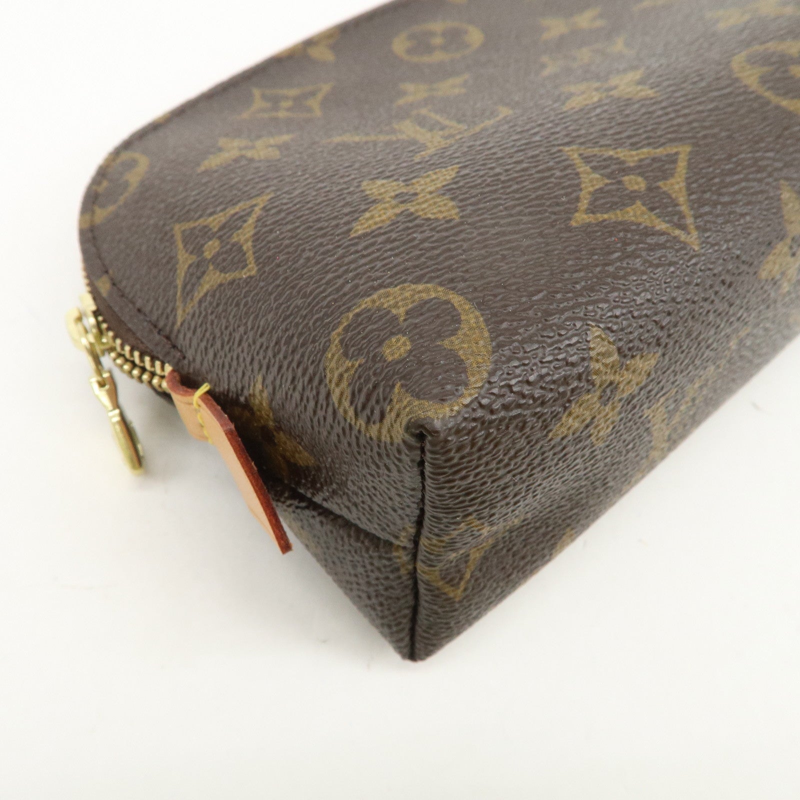Louis Vuitton Monogram Pochette Cosmetic Pouch Brown M47515