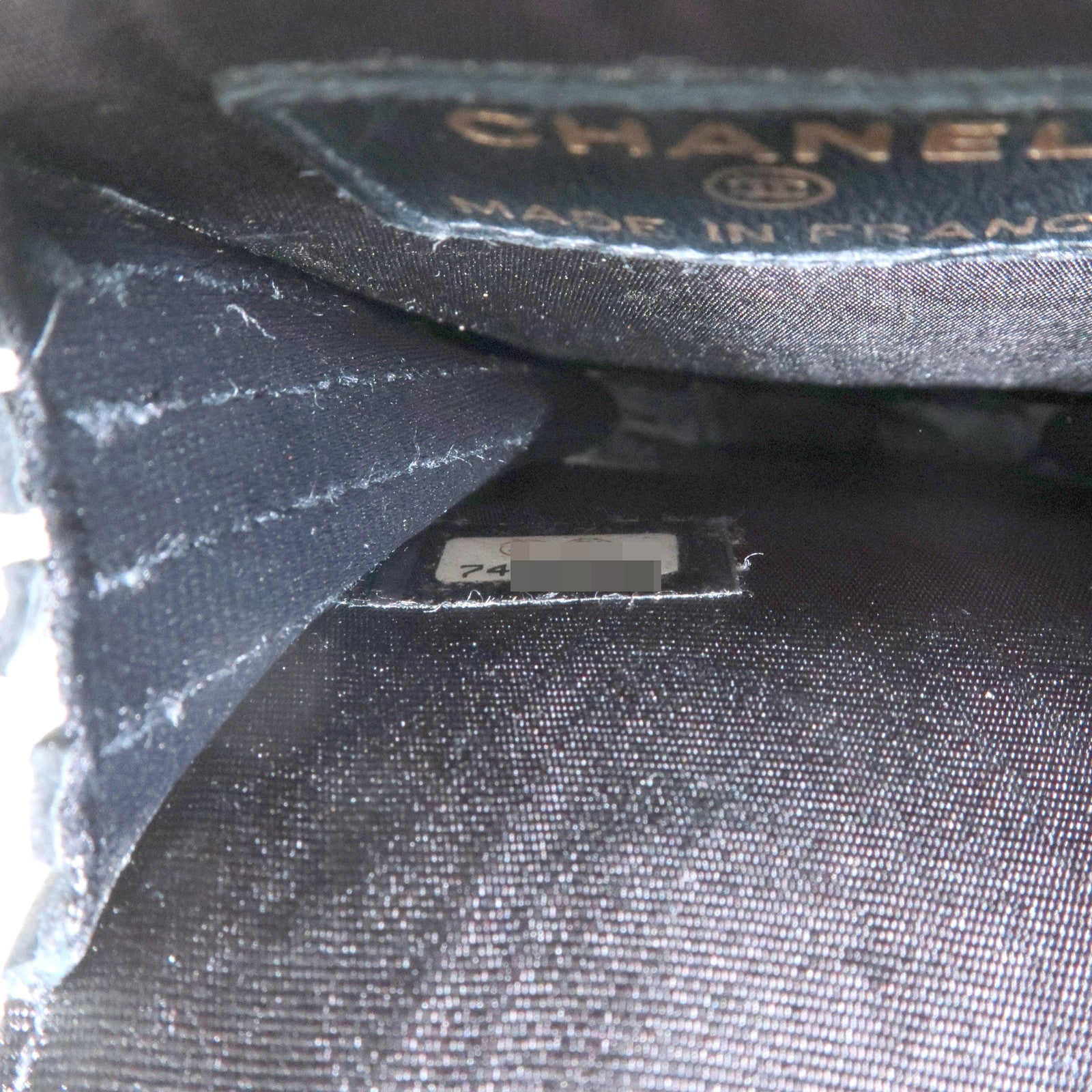 CHANEL COCO Mark Caviarskin Cell Phone Case Black Used