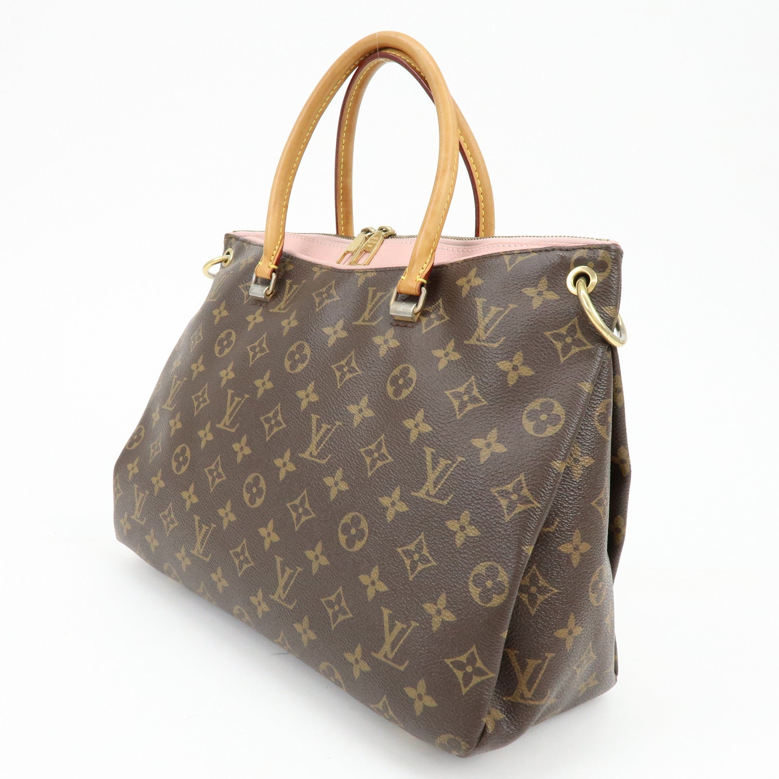 Louis Vuitton Monogram Pallas 2Way Bag Brown Rose Ballerine M40468