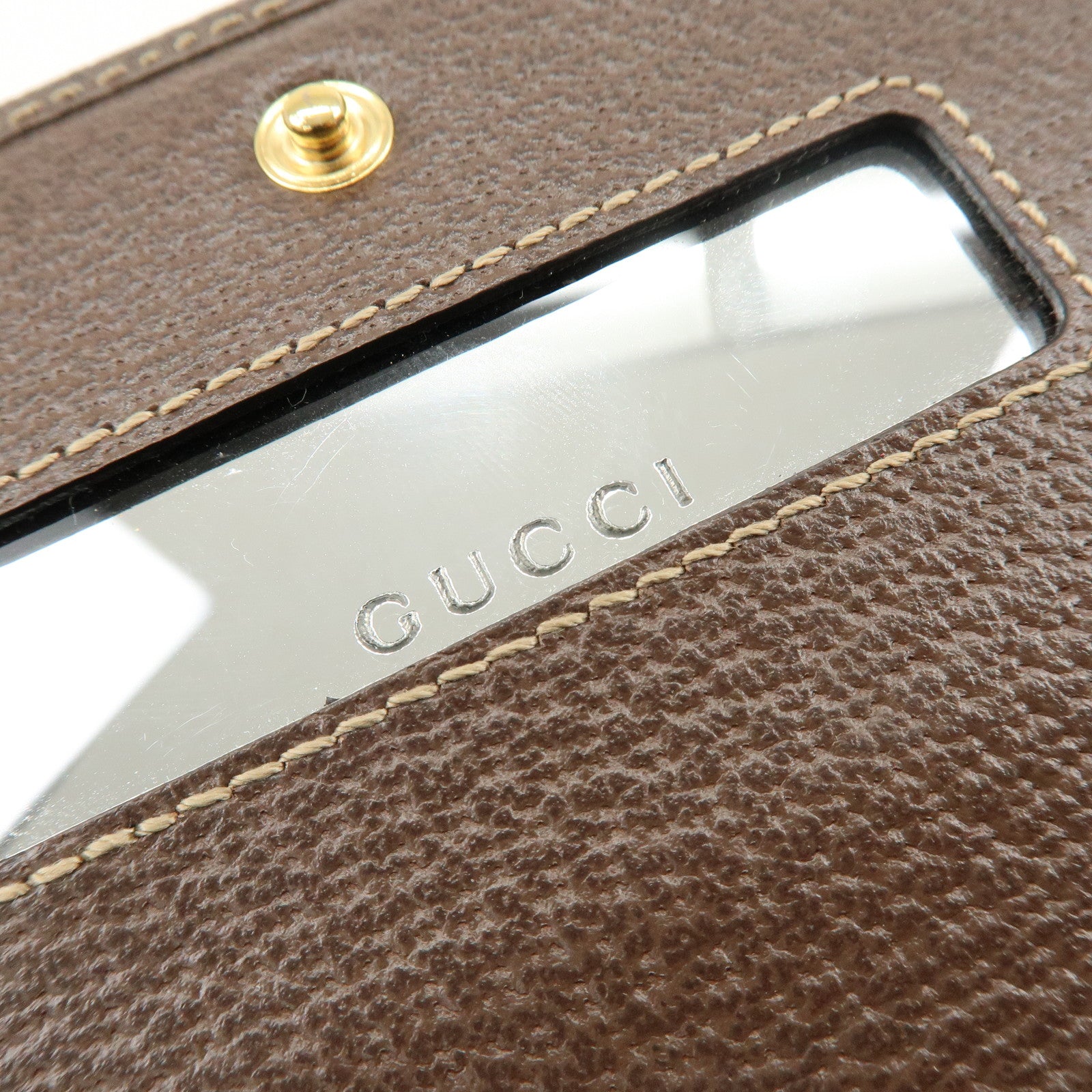 GUCCI Sherry Ophidia GG Supreme Leather Chain Wallet Beige 546592