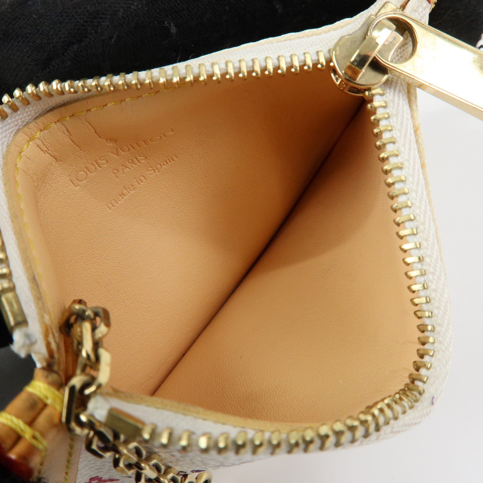 Louis Vuitton Monogram Multicolor Pochette Cles Blanc M92655