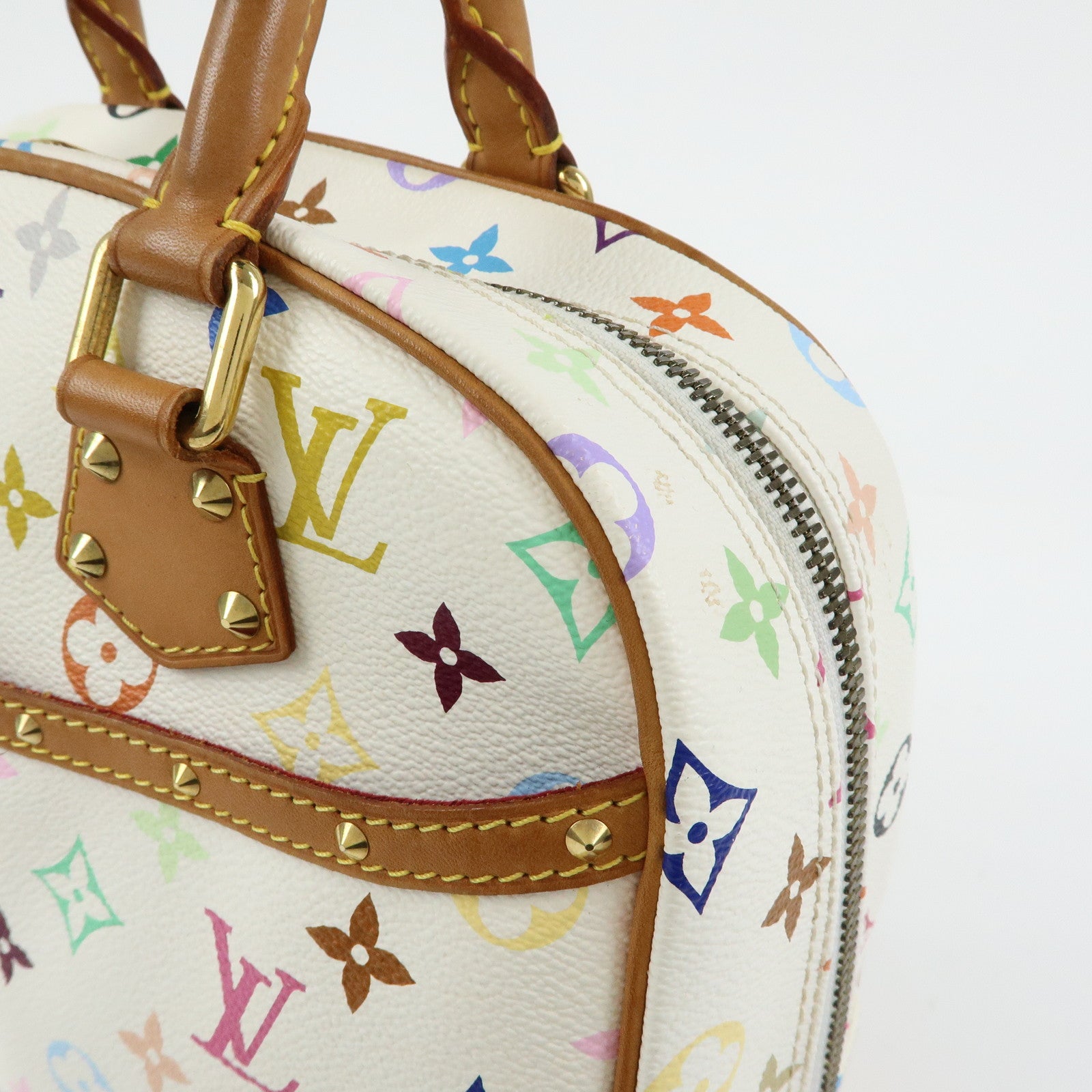 Louis Vuitton Monogram Multicolor Trouville Hand Bag Blanc M92663