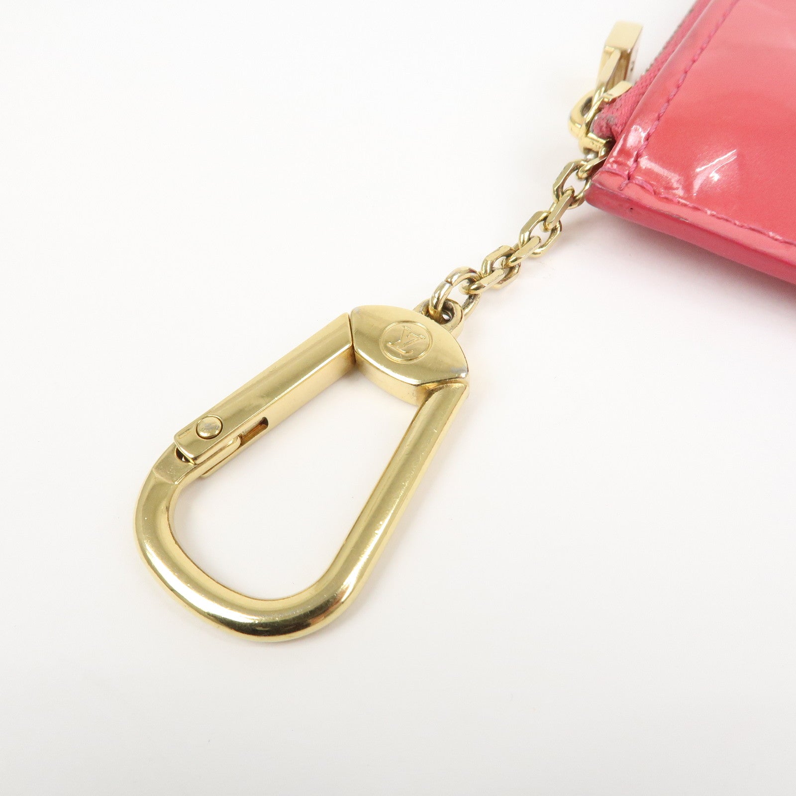 Louis Vuitton Monogram Vernis Pochette Cles Coin Case Pink M9144F
