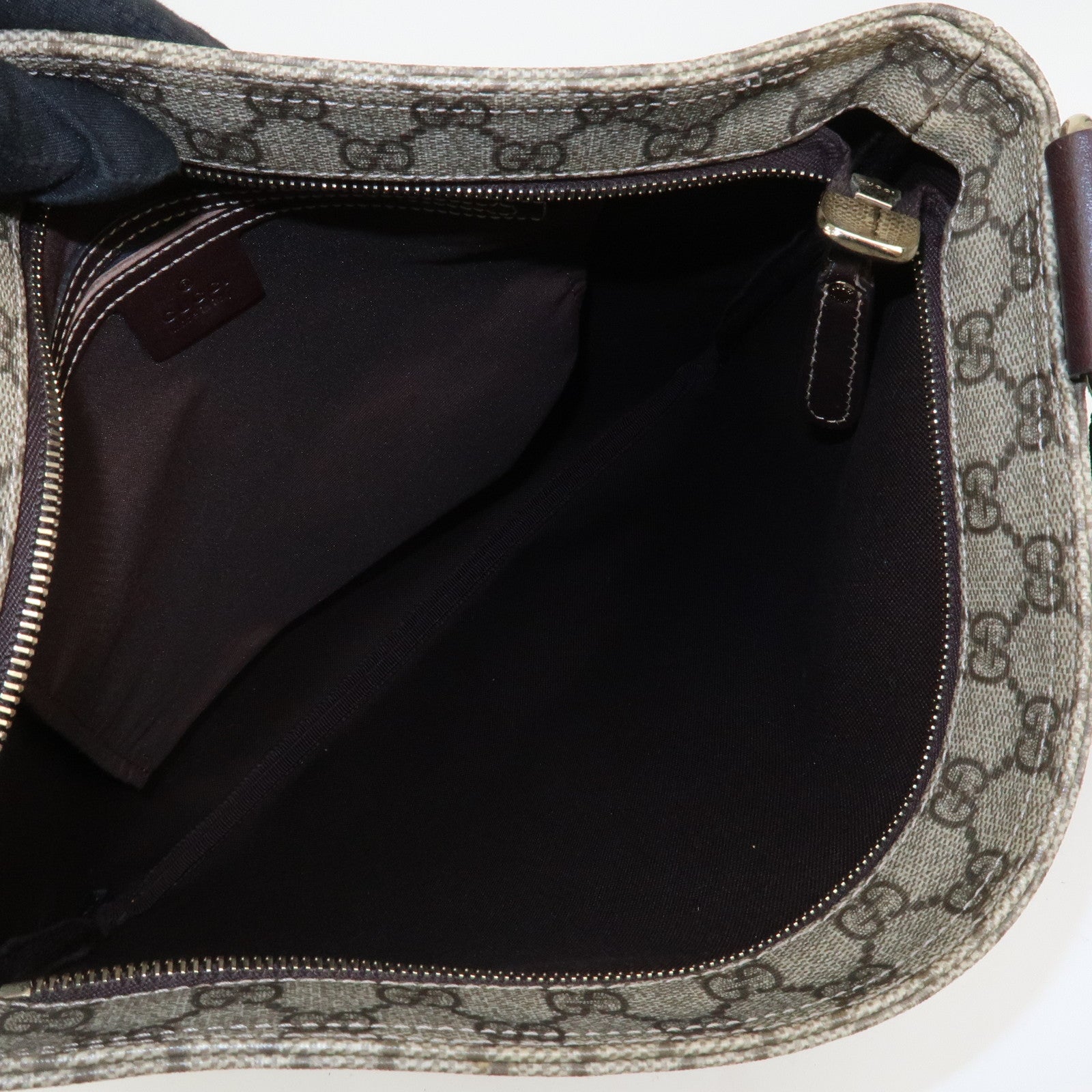 GUCCI GG Supreme Shoulder Bag Crossbody Bag Beige Brown 201446