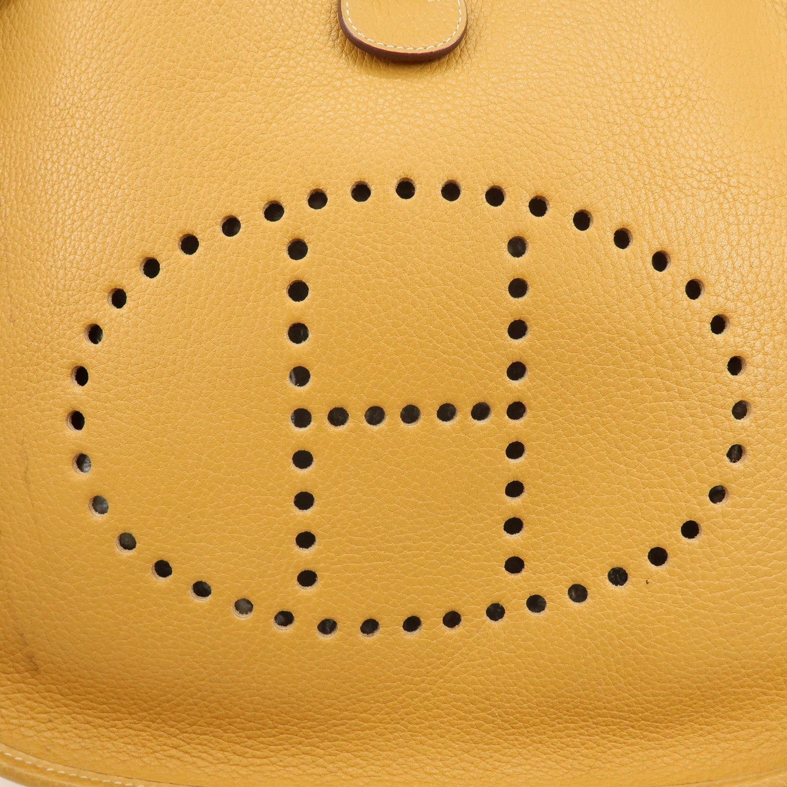 HERMES Evelyne 1GM Taurillon Clemence Shoulder Bag ◯Y Stamped Brown