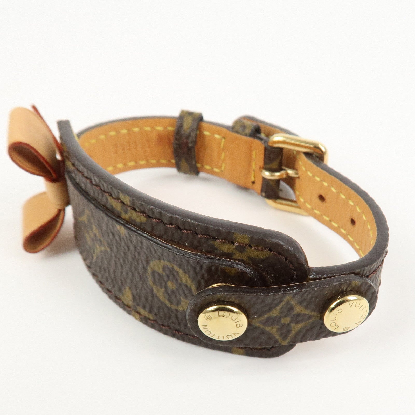 Louis Vuitton Monogram Porte Address Bracelet Brown M92577