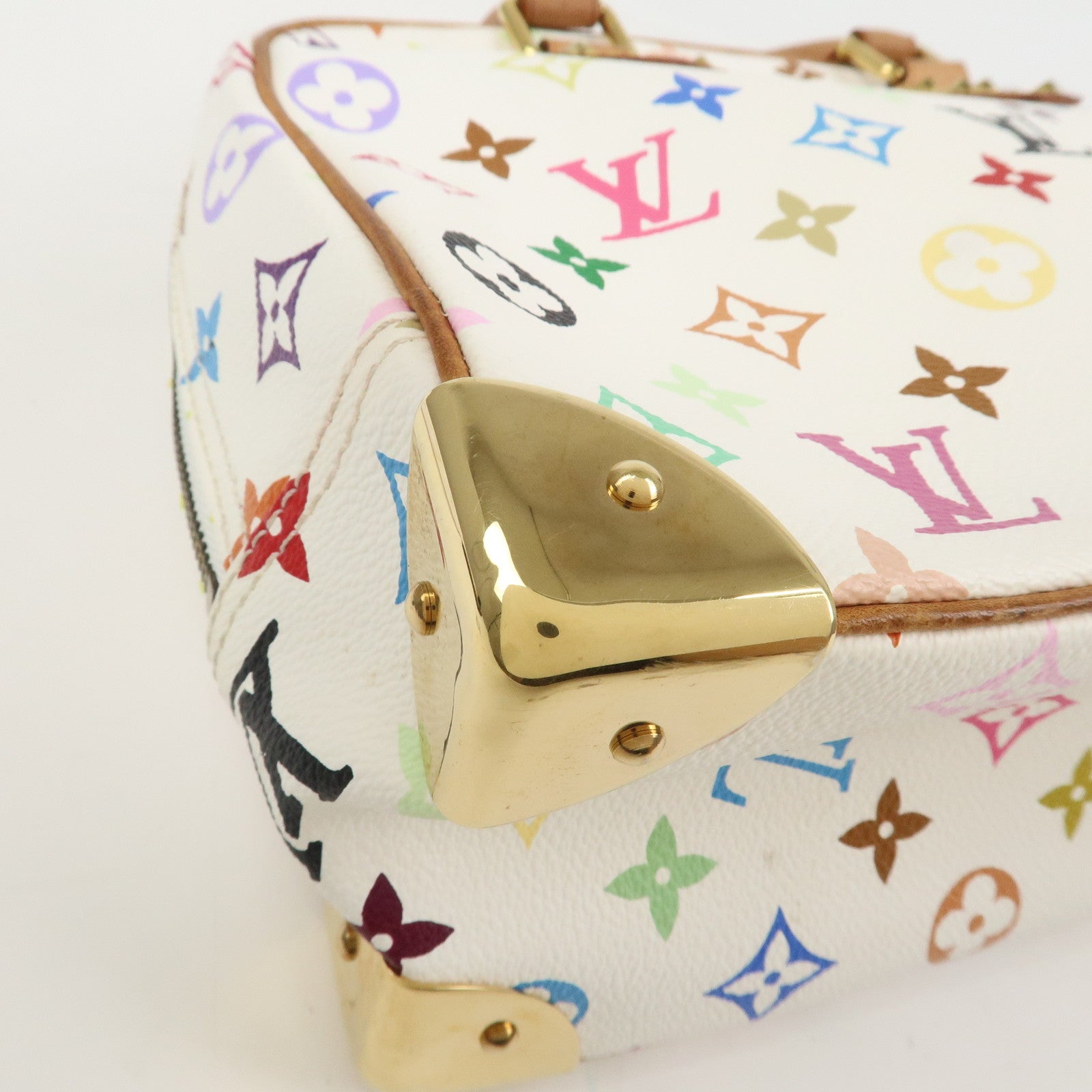 Louis Vuitton Monogram Multicolor Trouville Hand Bag Blanc M92663