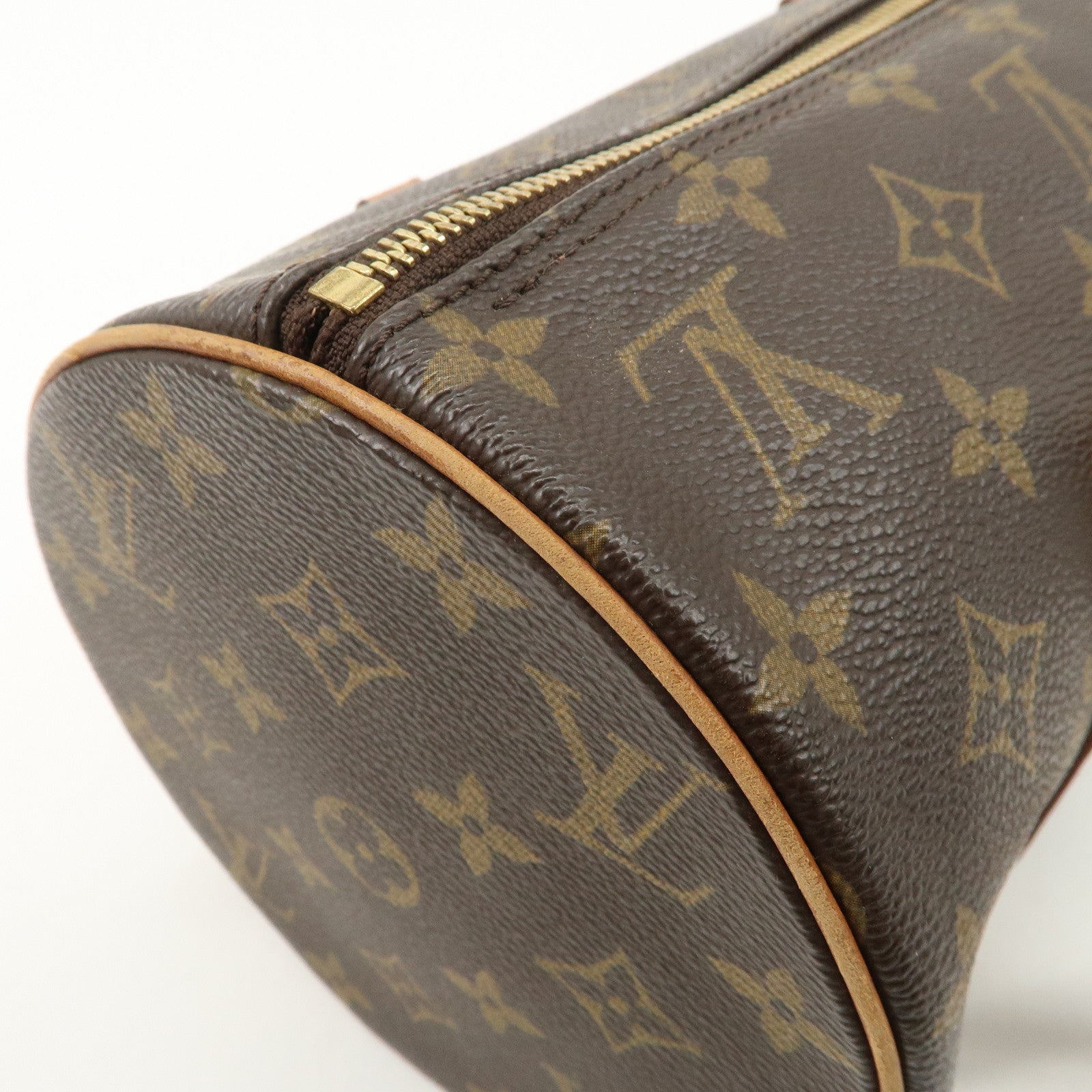 Louis Vuitton Monogram Papillon 30 Hand Bag New Style Brown M51385 Used
