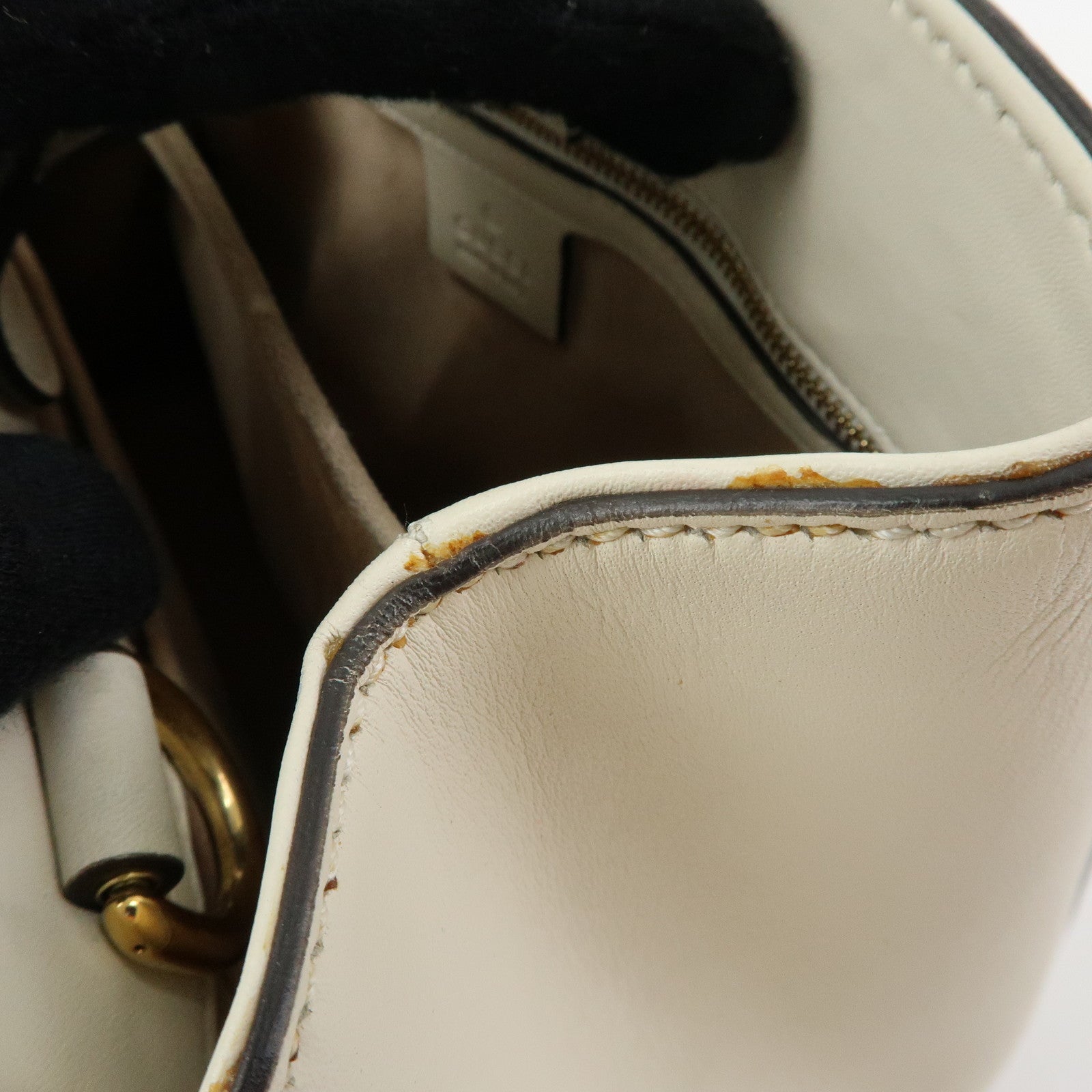 GUCCI Sylvie Sherry Leather 2Way Bag Hand Shoulder Bag White 460381