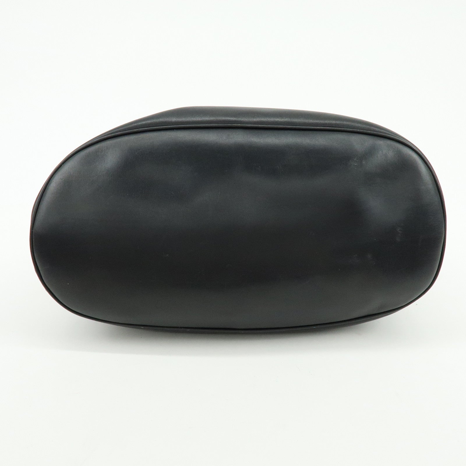 CELINE Leather Tote Bag Chain Shoulder Bag Black