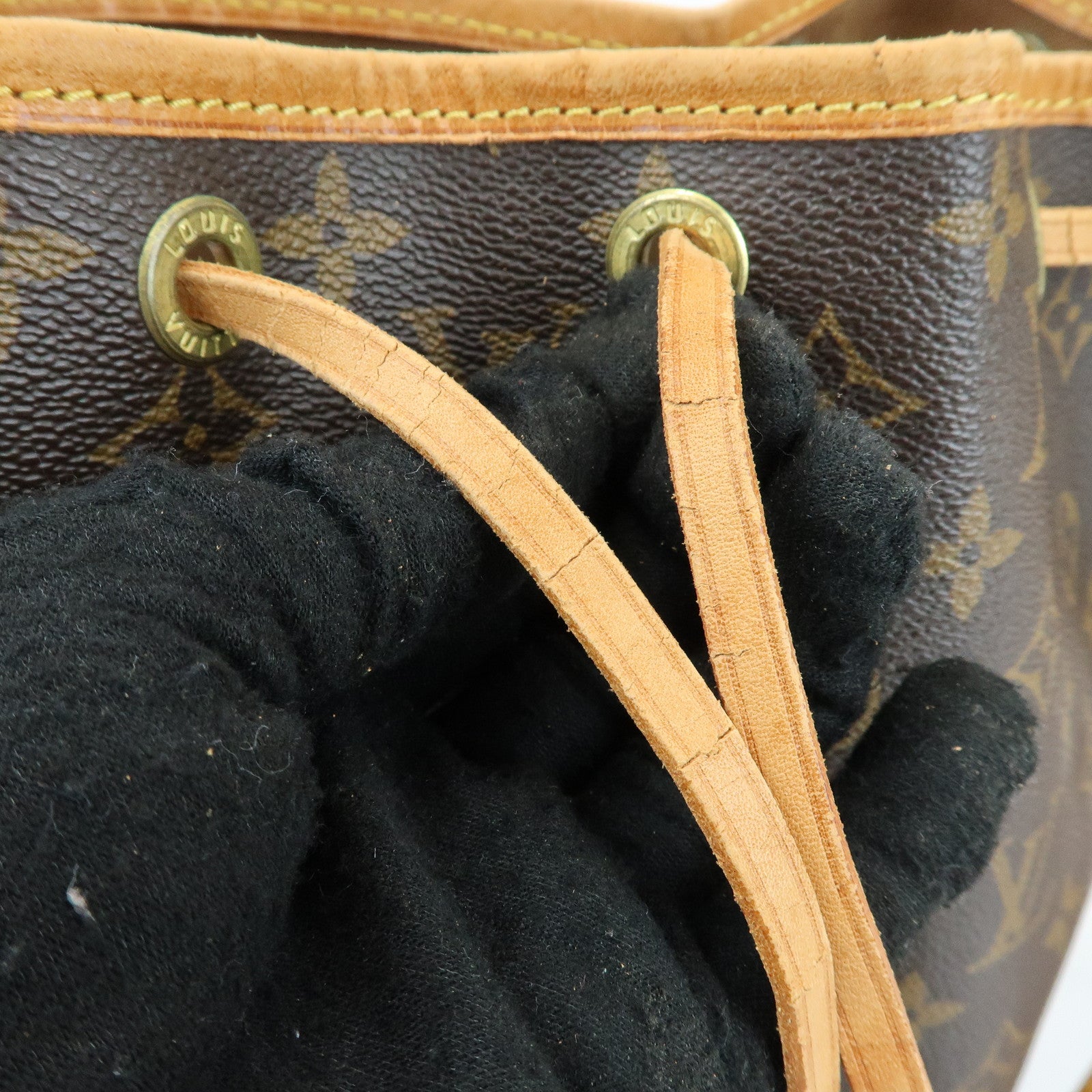 Louis Vuitton Monogram Canvas Petit Noe Shoulder Bag Brown M42226