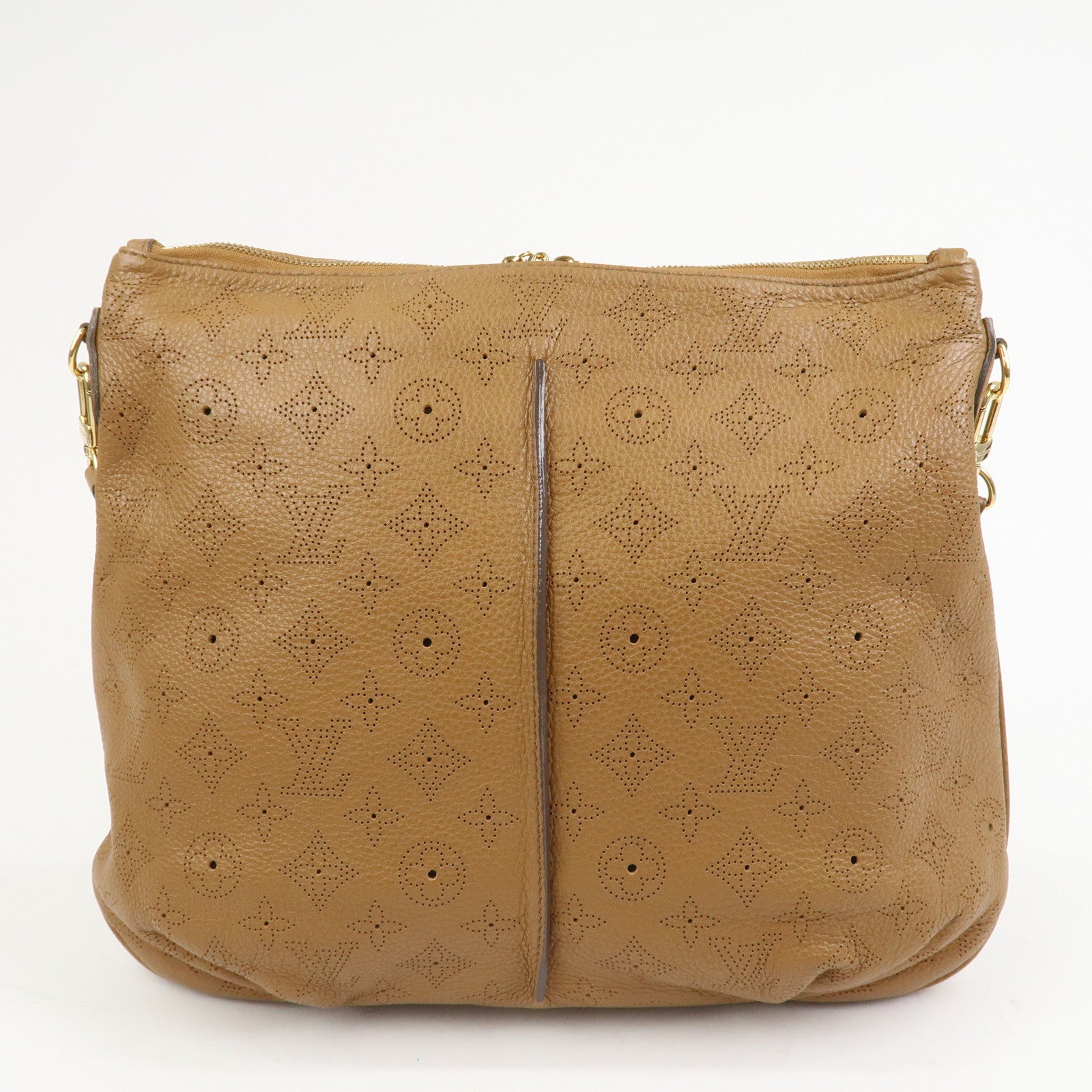 Louis Vuitton Monogram Mahina Selene MM Shoulder Bag Caramel M94214