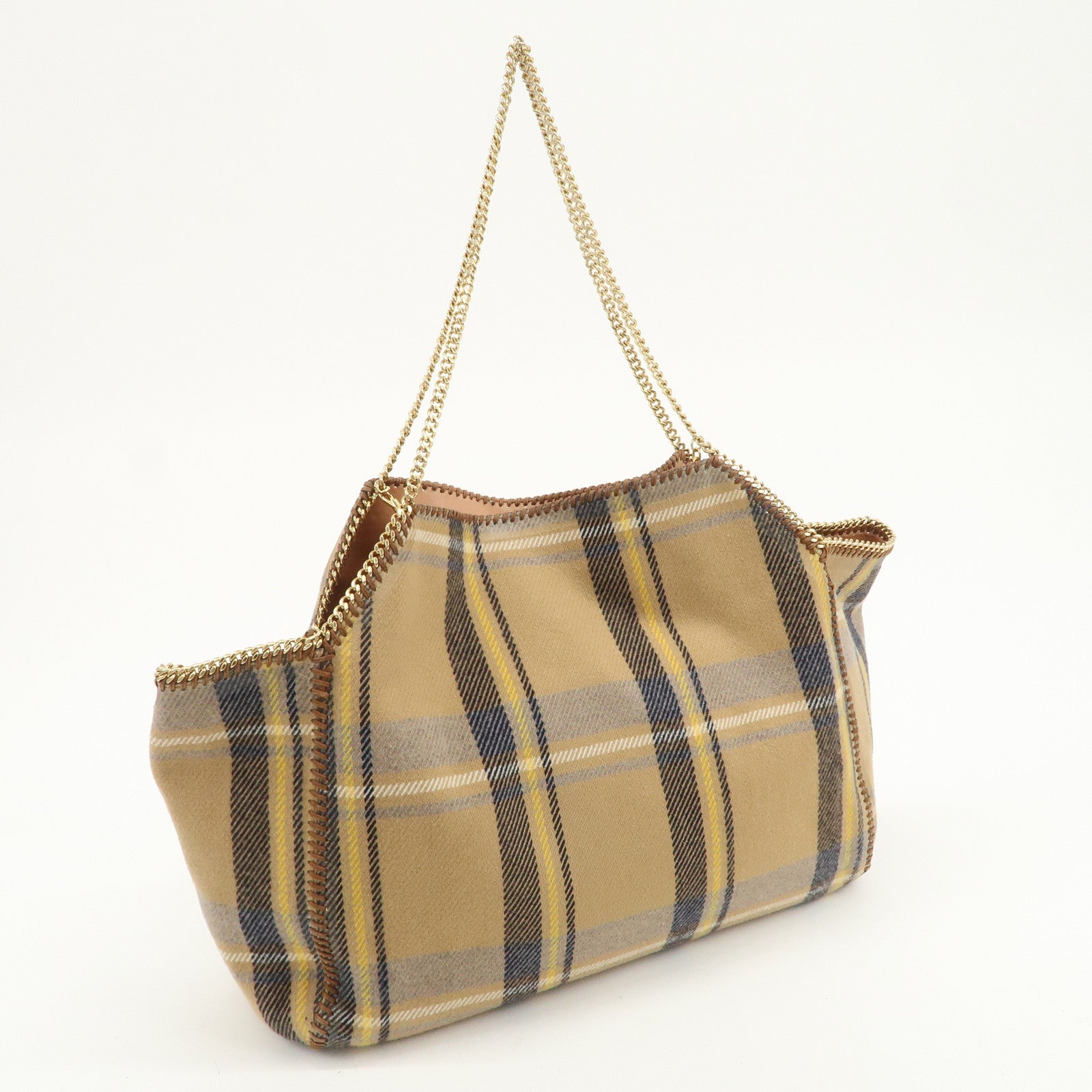 STELLA MCCARTNEY Falabella 2Way Hand Bag Shoulder Bag Plaid