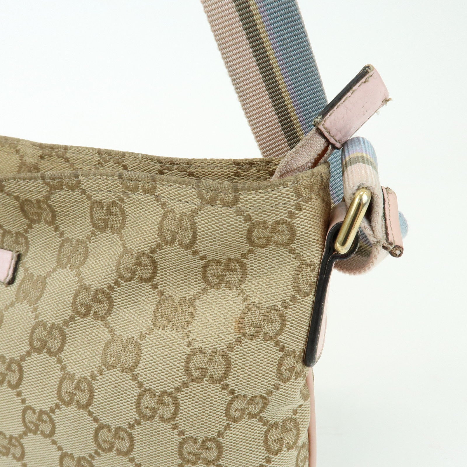 GUCCI Sherry GG Canvas Leather Shoulder Bag Crossbody Bag 189749