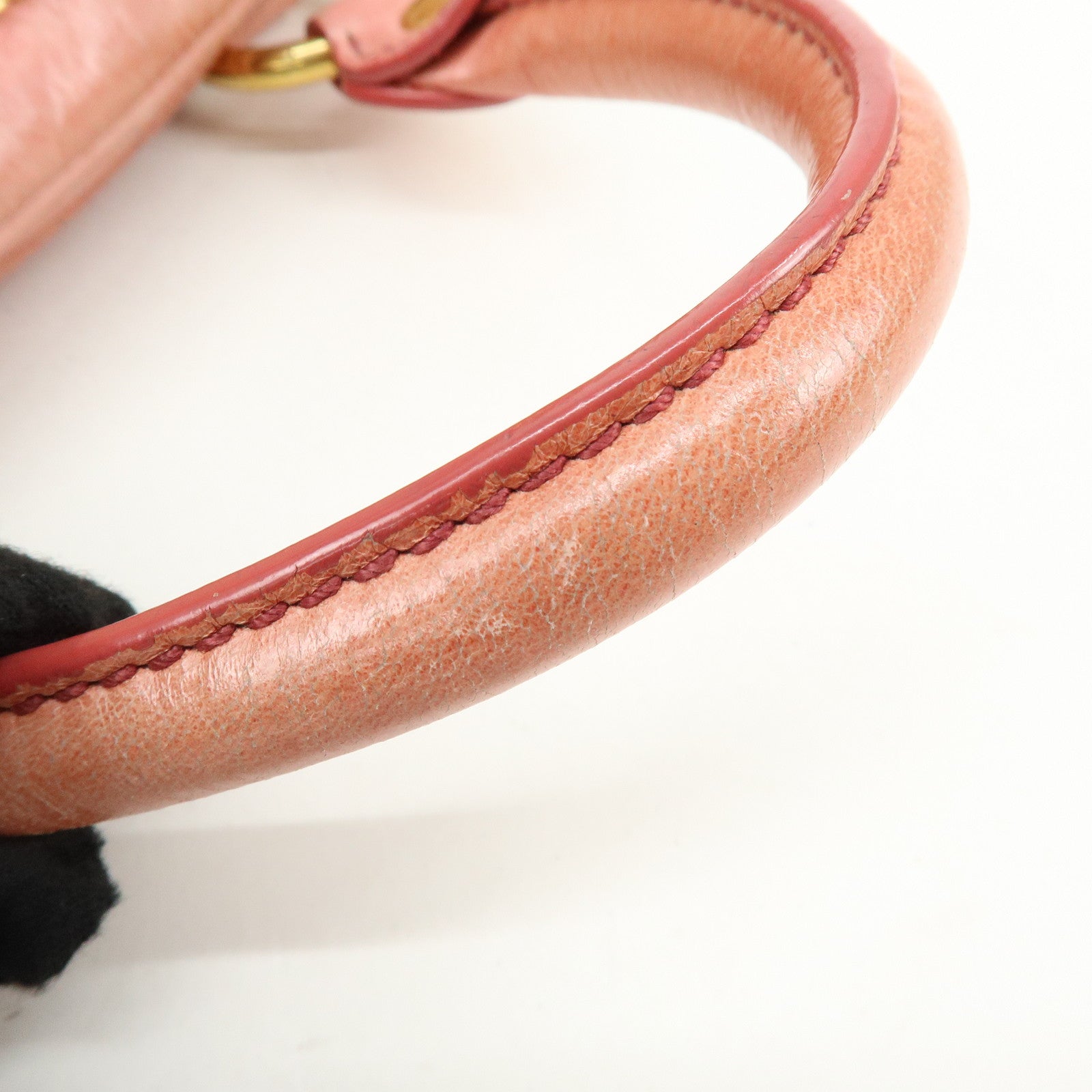 MIU MIU Leather 2Way Bag Hand Bag Shoulder Bag Pink