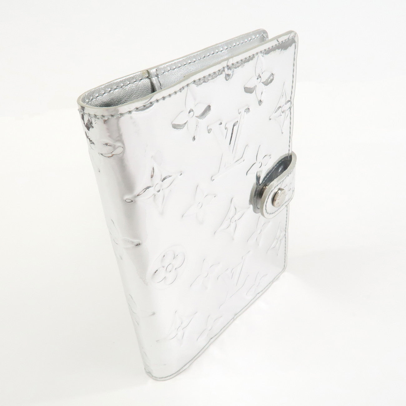 Louis Vuitton Monogram Miroir Agenda PM Planner Cover Argent R20963