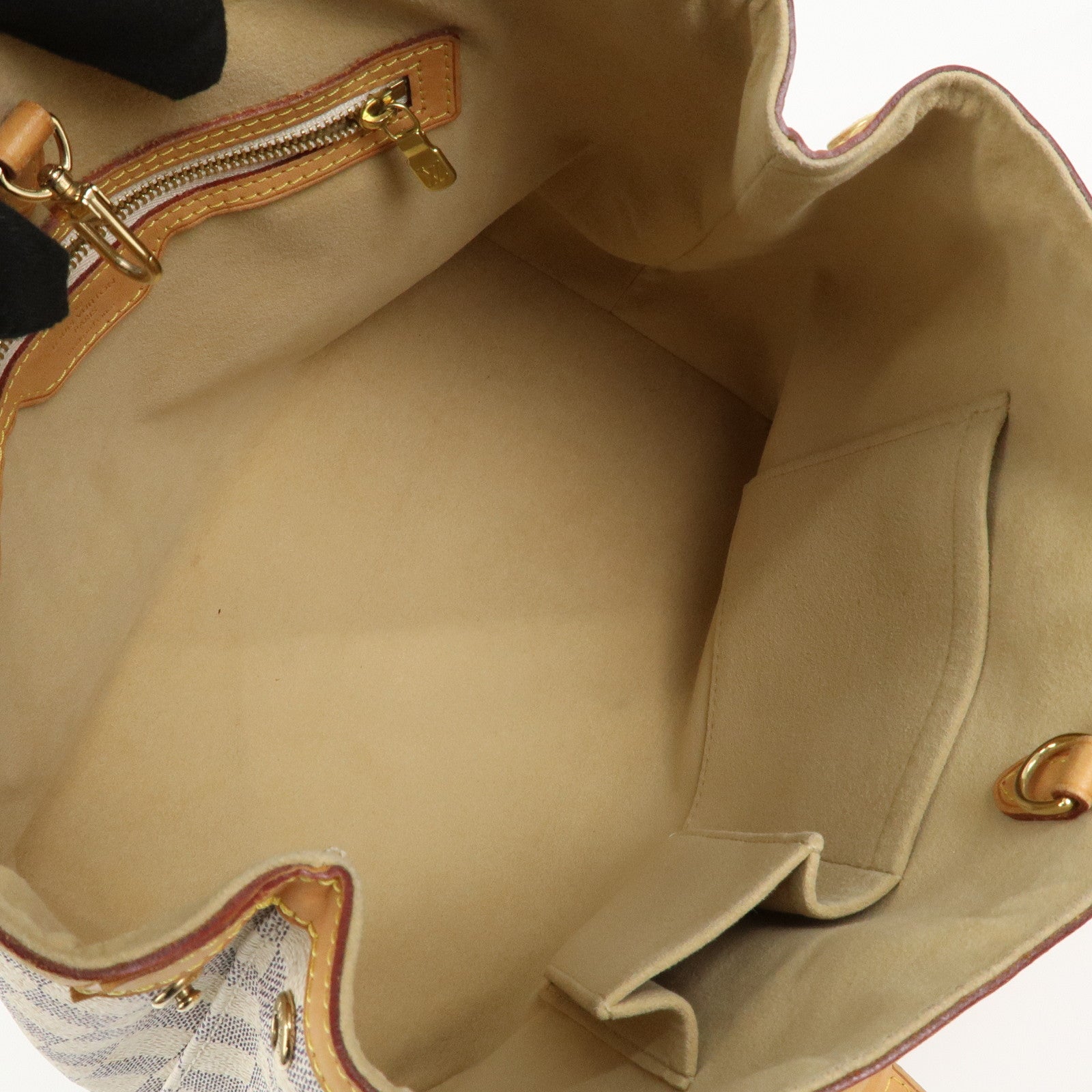 Louis Vuitton Damier Azur Hampstead PM Hand Bag Ivory N51207