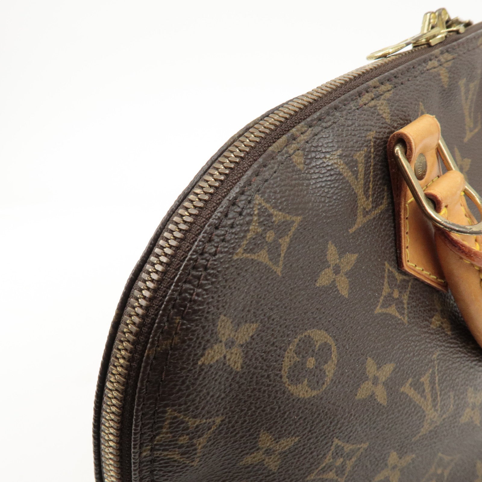Louis Vuitton Monogram Canvas Alma Hand Bag Brown M51130 Used