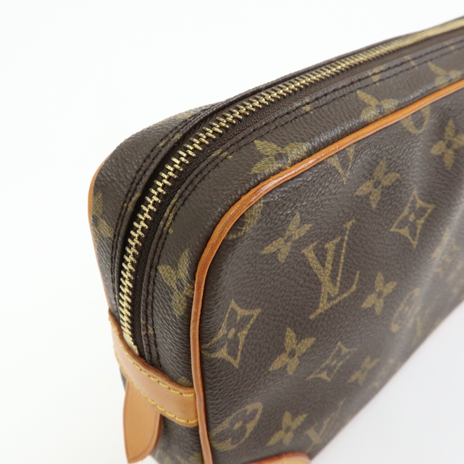 Louis Vuitton Monogram Marly Dragonne GM Clutch Bag Brown M51825