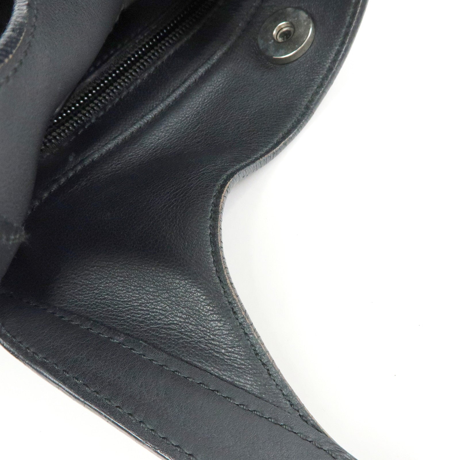 LOEWE Logo Leather Shoulder Bag Hand Bag Black