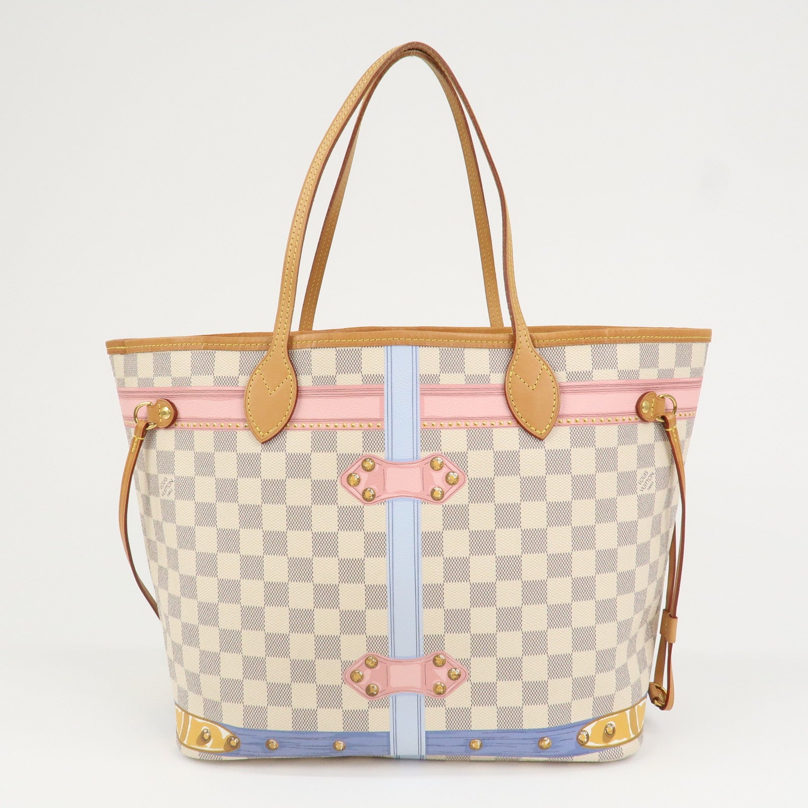 Louis Vuitton Damier Azur Neverfull MM Summer Trunk Tote Bag N41065