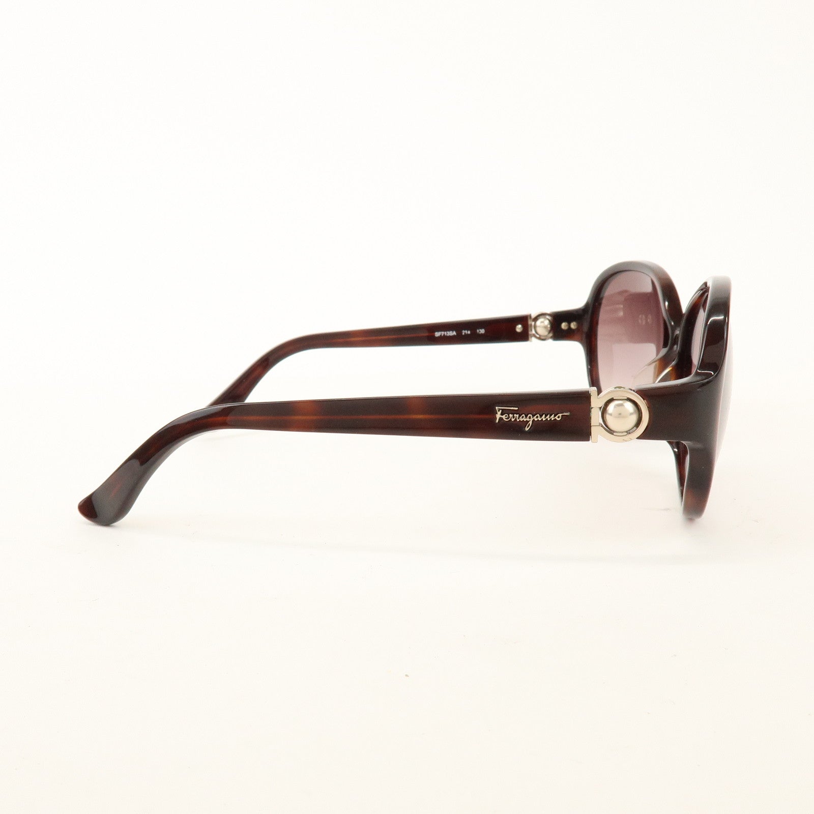 Ferragamo Gancini Plastic Sunglasses Brown SF713SA 214 130
