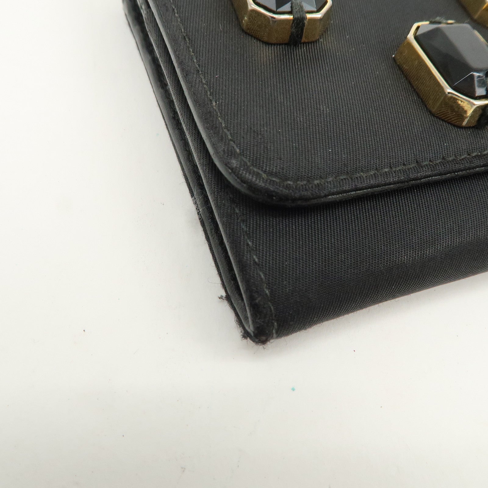 PRADA Saffiano Leather Nylon Set of 3 Long Wallet Beige 1MH132