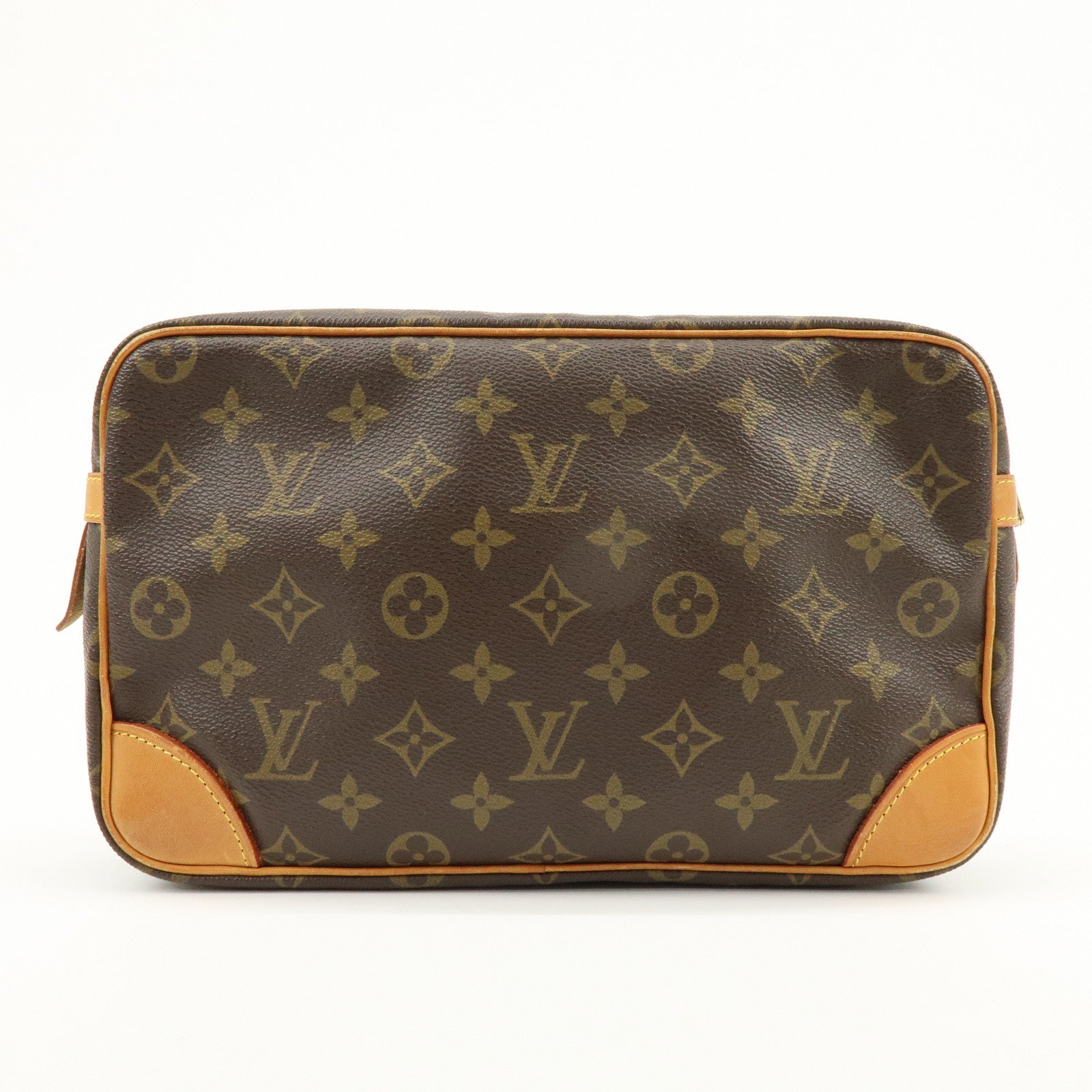 Louis Vuitton Monogram Compiegne 28 Pouch Clutch Bag Brown M51845