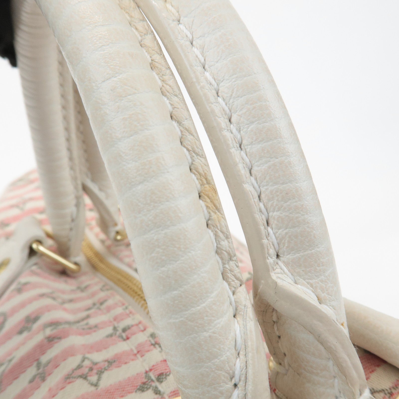 Louis Vuitton Monogram Mini Lin Speedy 30 Boston Bag Rouge M95501 Used