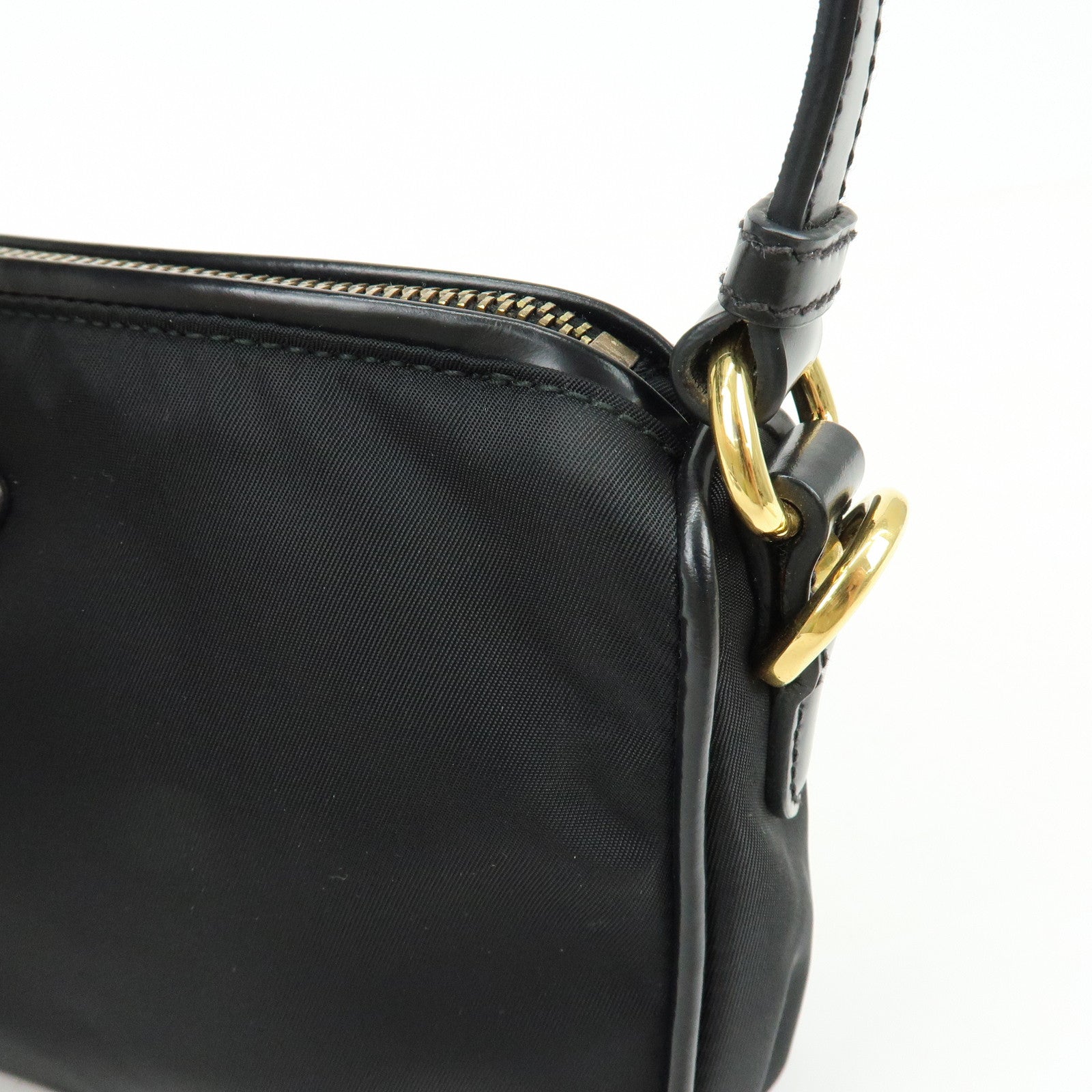 PRADA Triangle Logo Nylon 2Way Bag Hand Bag Shoulder Bag BN1833