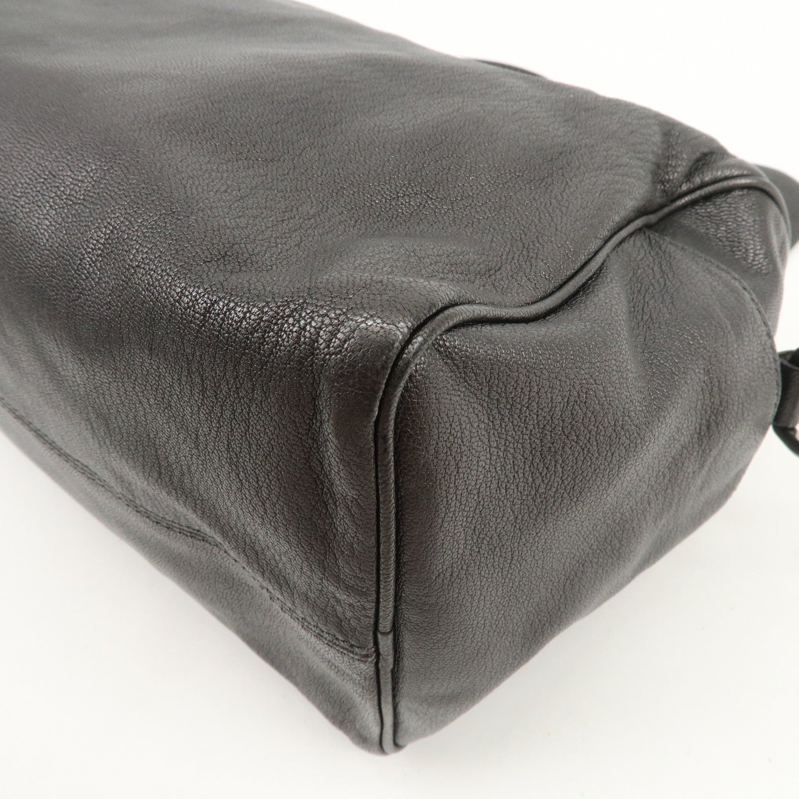 LOEWE Anagram Leather 2WAY Bag Shoulder Bag Hand Bag Metallic Gray