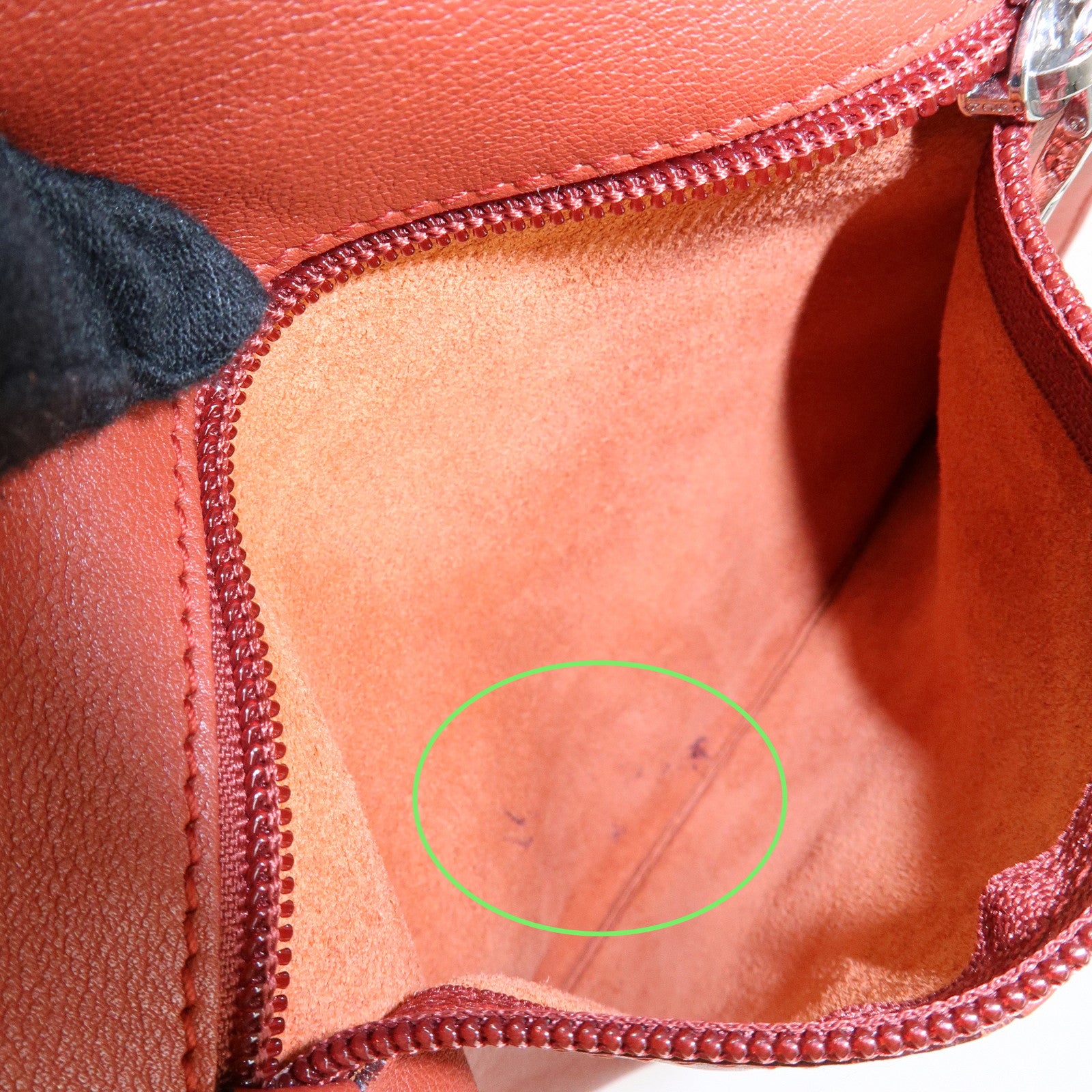 LOEWE Anagram Calf Leather Shoulder Bag Red Brown