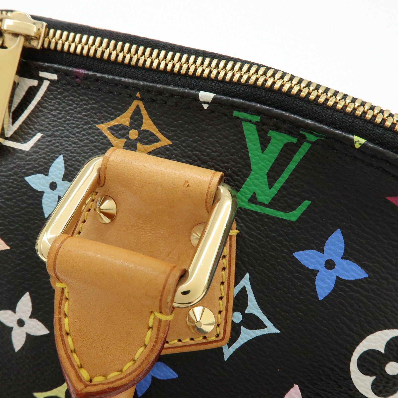 Louis Vuitton Monogram Multicolor Alma PM Hand Bag Noir M40444