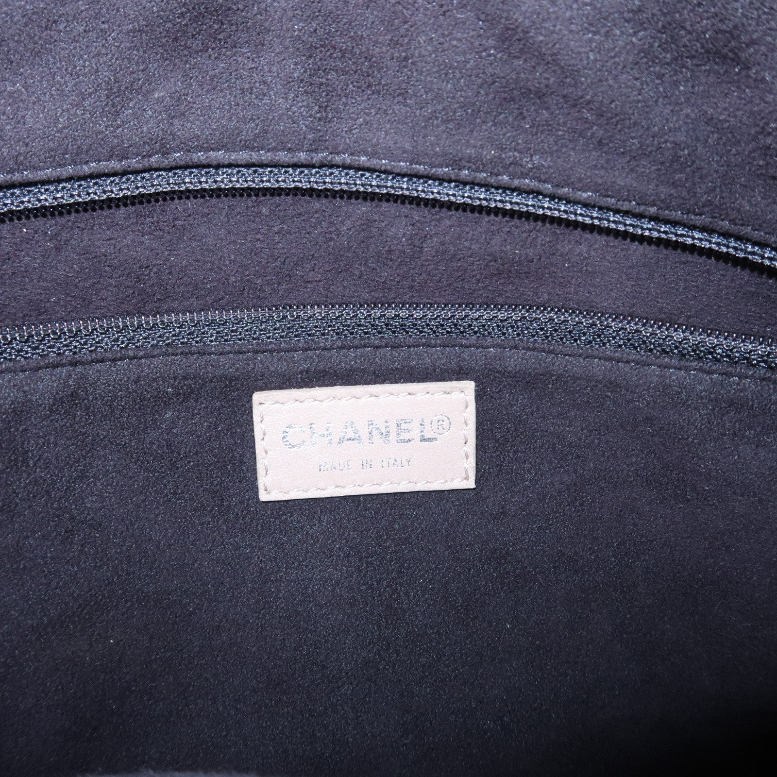 CHANEL COCO Mark Chocolate Bar Patent Leather Shoulder Bag Beige Used