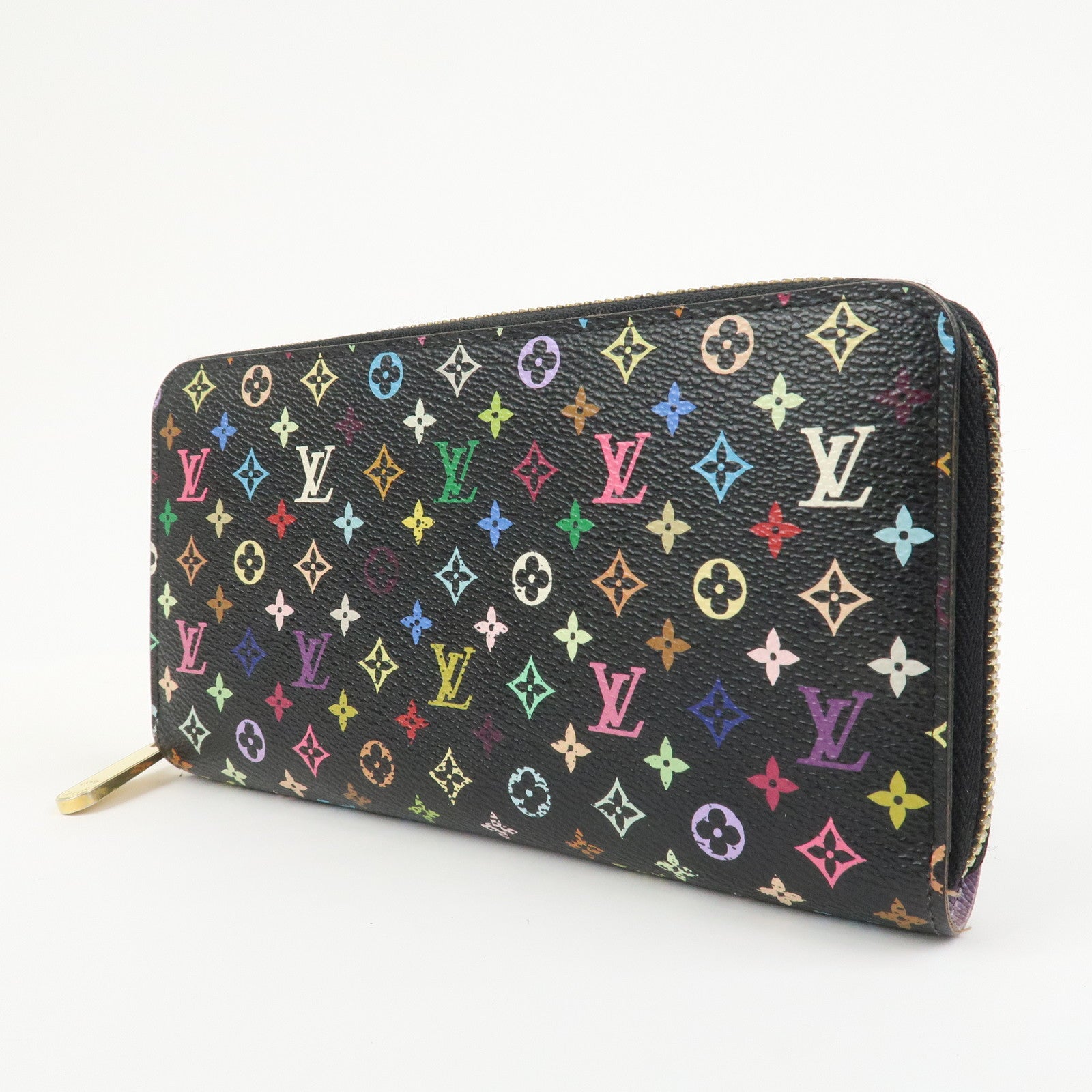 Louis Vuitton Monogram Multi Color Zippy Wallet Violet M60275