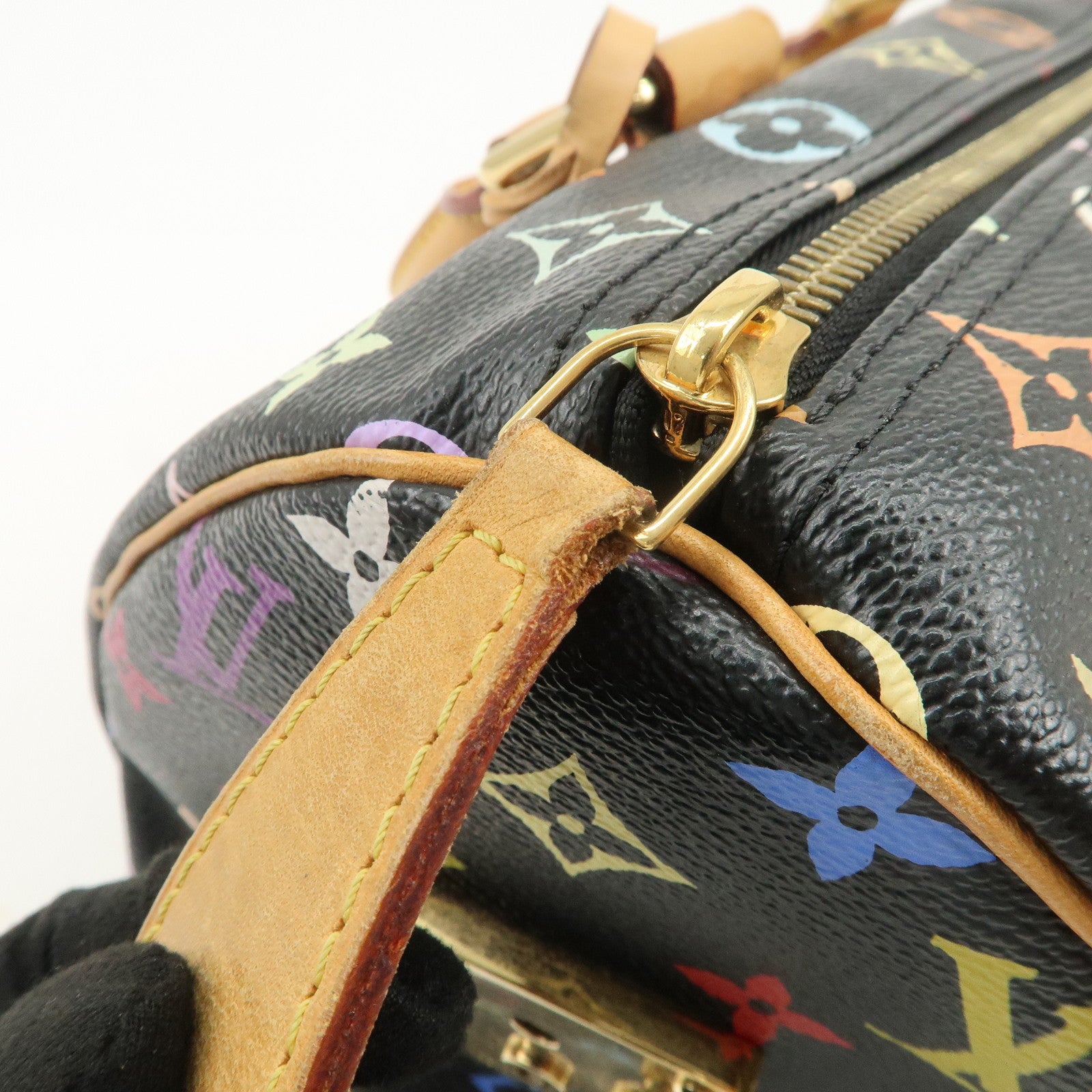 Louis Vuitton Monogram Multicolor Speedy 30 Boston Bag Noir M92642