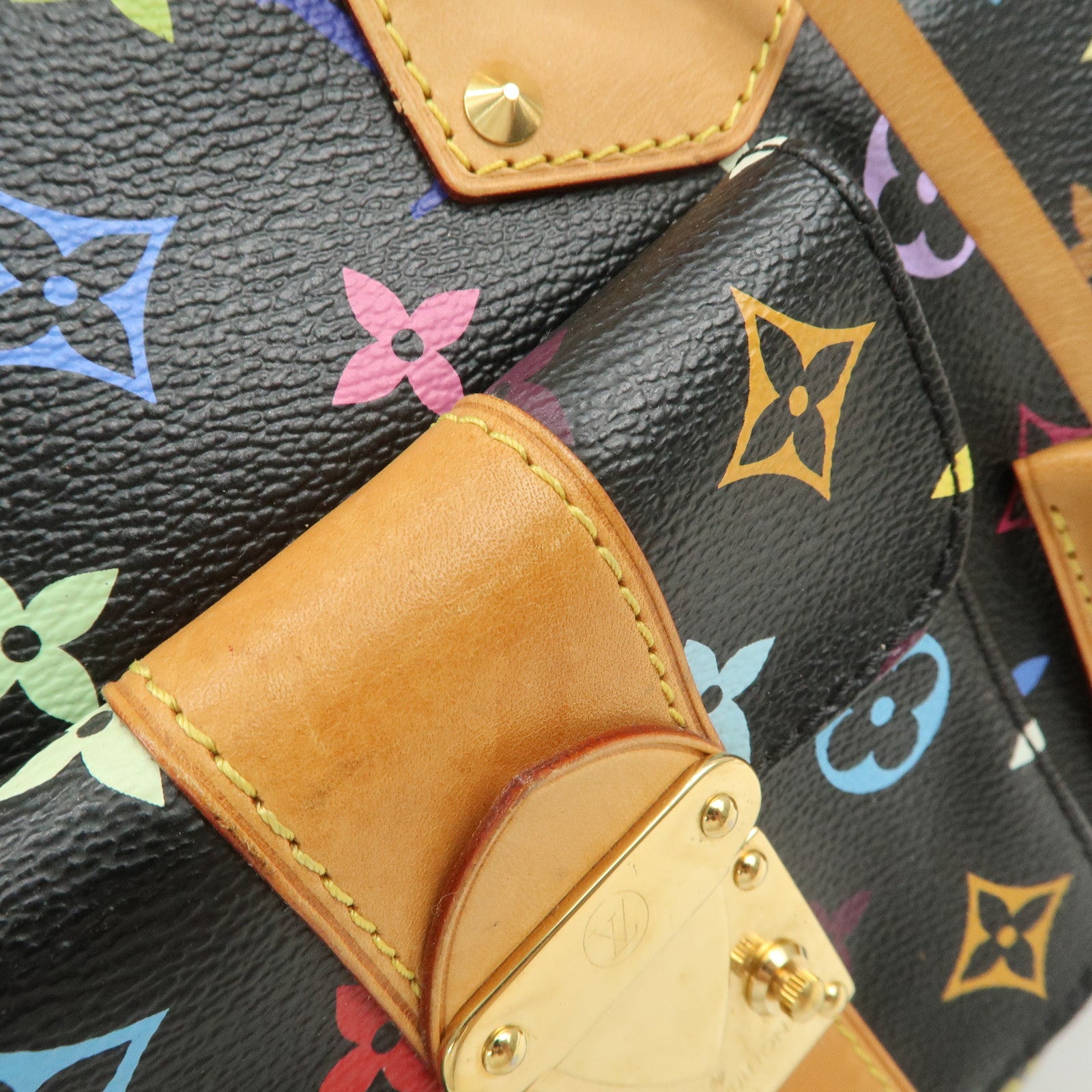 Louis Vuitton Monogram Multicolor Speedy 30 Boston Bag Noir M92642