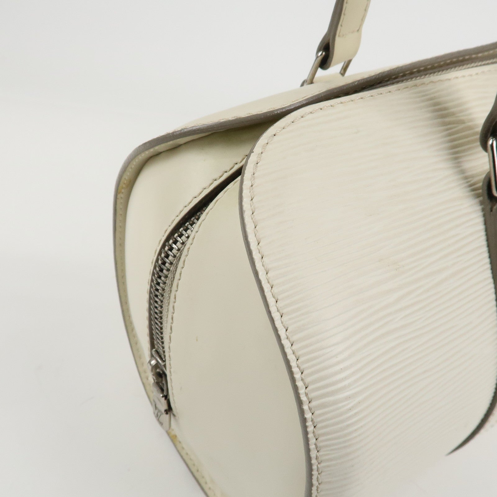 Louis Vuitton Epi Leather Soufflot Shoulder Bag Hand Bag Ivory White Used