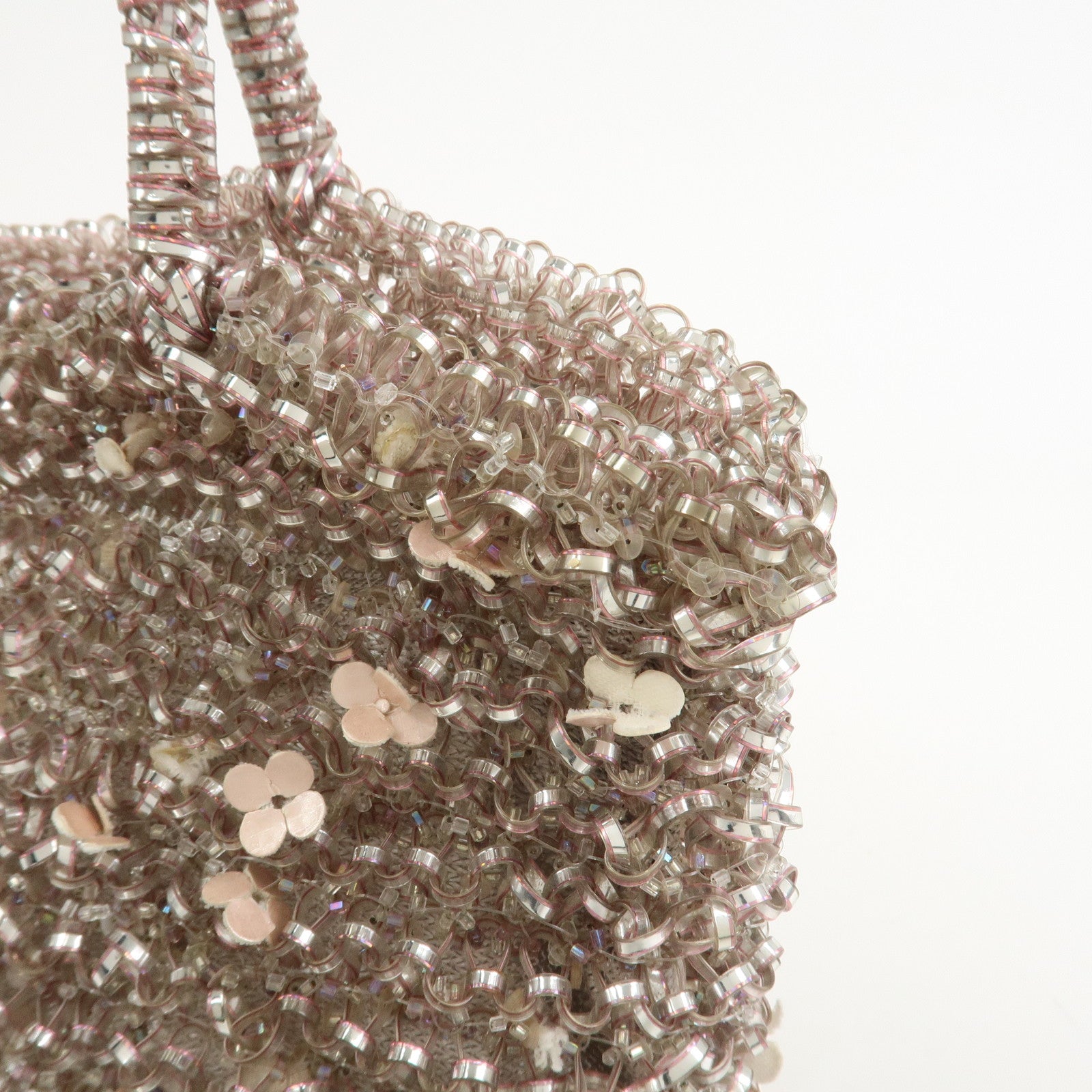 ANTEPRIMA Wire Bag PVC Leather Hand Bag Sweets Motif Clear Pink