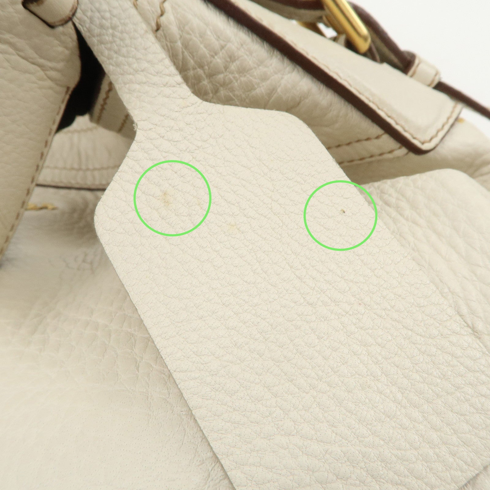 PRADA Logo Shoulder Bag Hand Bag Ivory