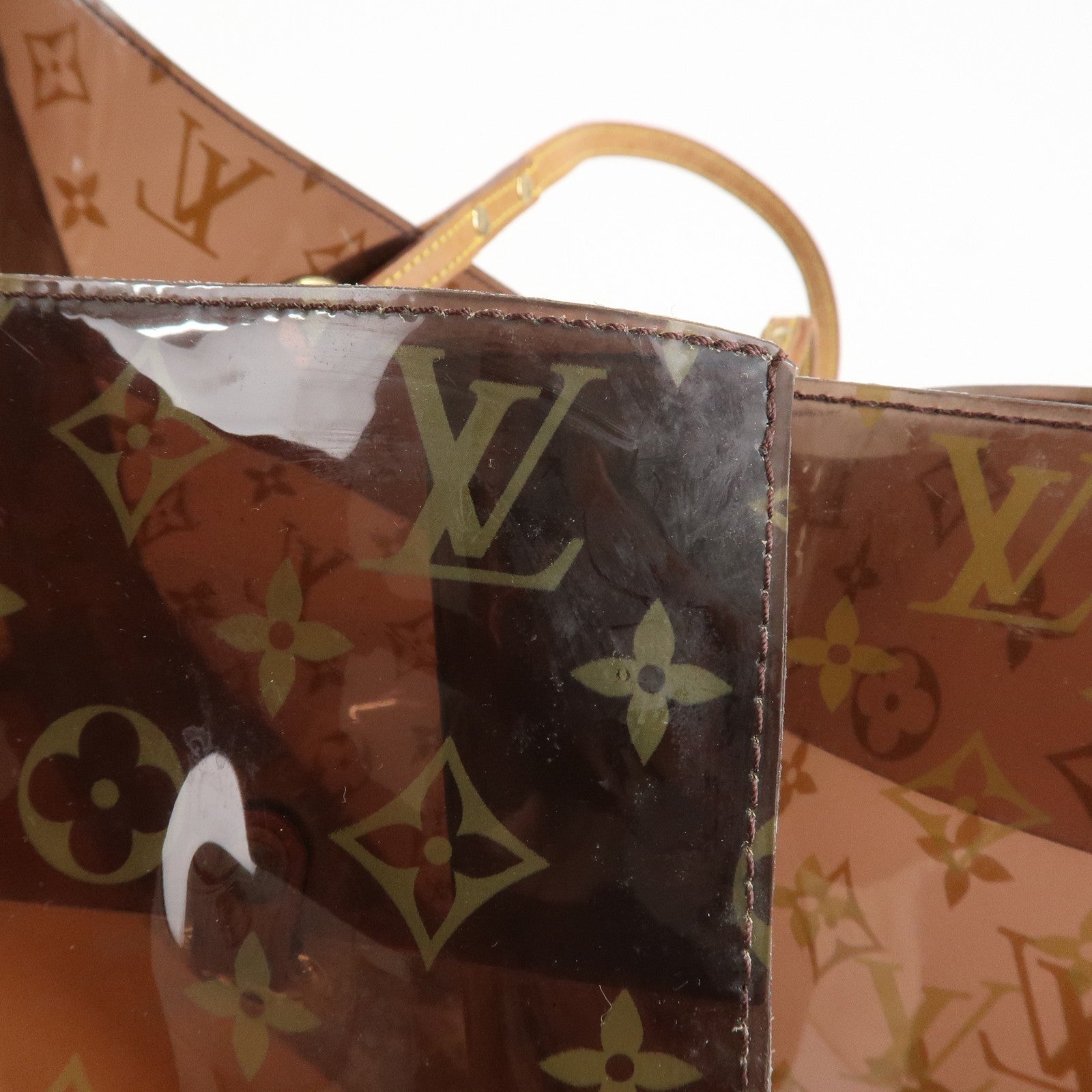 Louis Vuitton Monogram Cabas Cruise Vinyl Tote Bag Brown M50500 Used