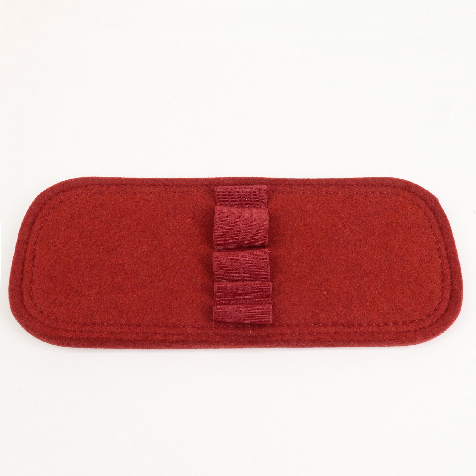 HERMES Escale Cotton100% Leather Pouch Cosmetics Pouch Vermilion