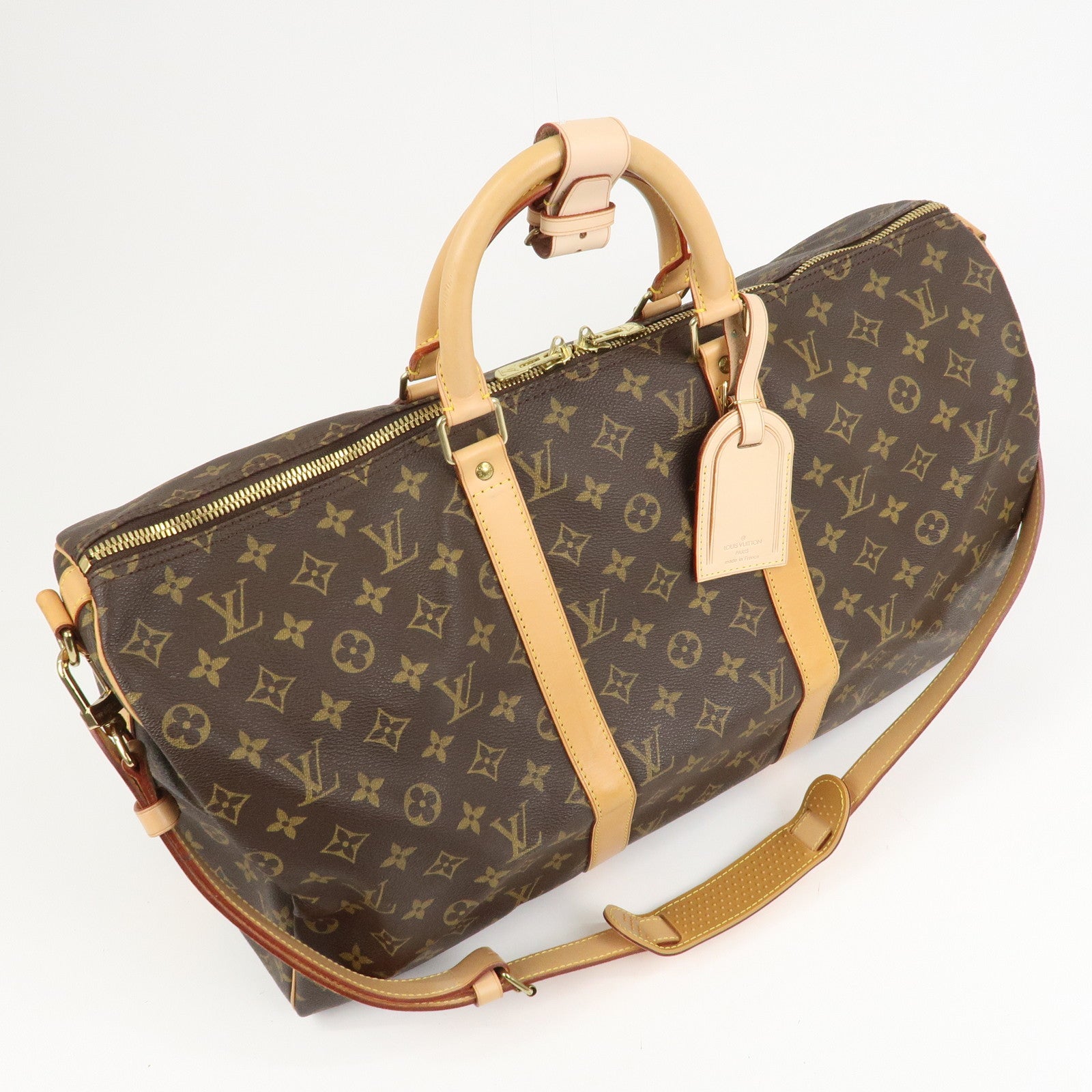 Louis Vuitton Monogram Keep All 50 Bandouliere Boston Bag M41416